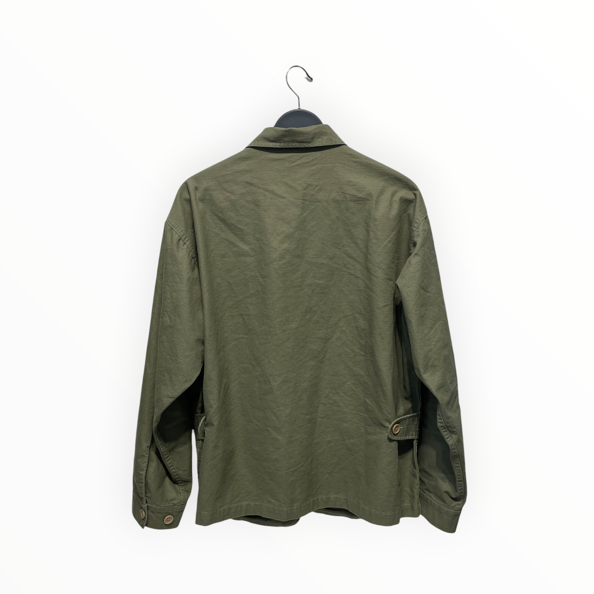 BRAIN DEAD/Windbreaker/S/Cotton/BEG/MILITARY SHIRT JACKET view 2
