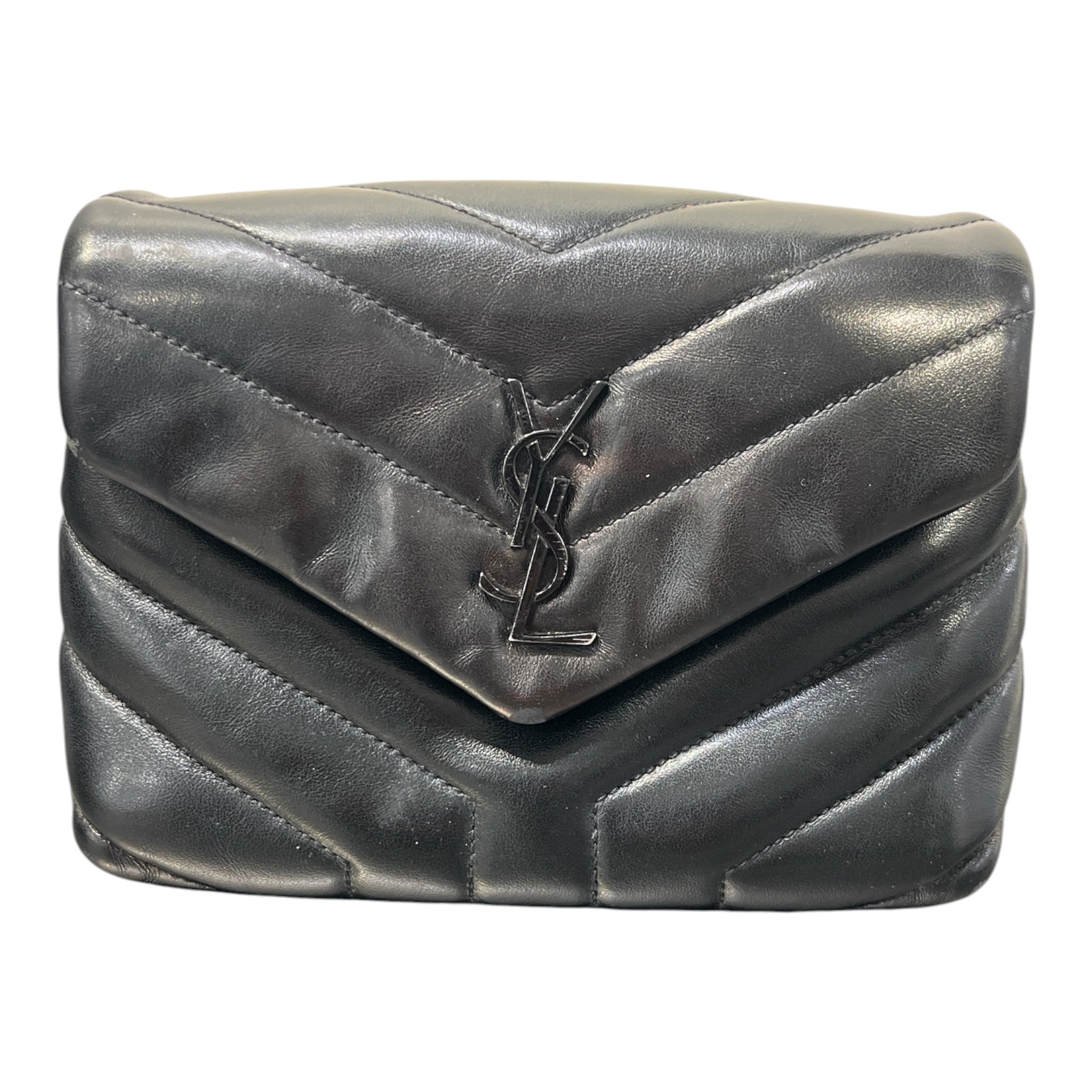 YVES SAINT LAURENT/Cross Body Bag/Leather/BLK/LOULOU LEATHER view 1
