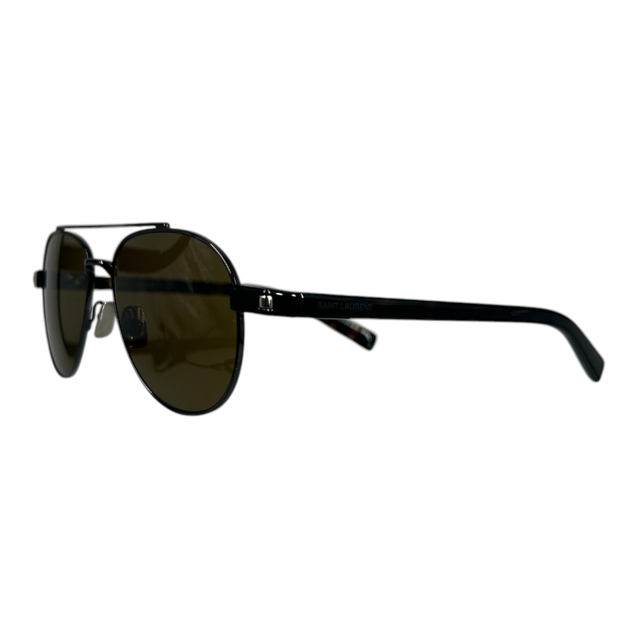SAINT LAURENT/Sunglasses/Plastic/BLK/Round/M's/AVIATORS W YEL LENSES view 2
