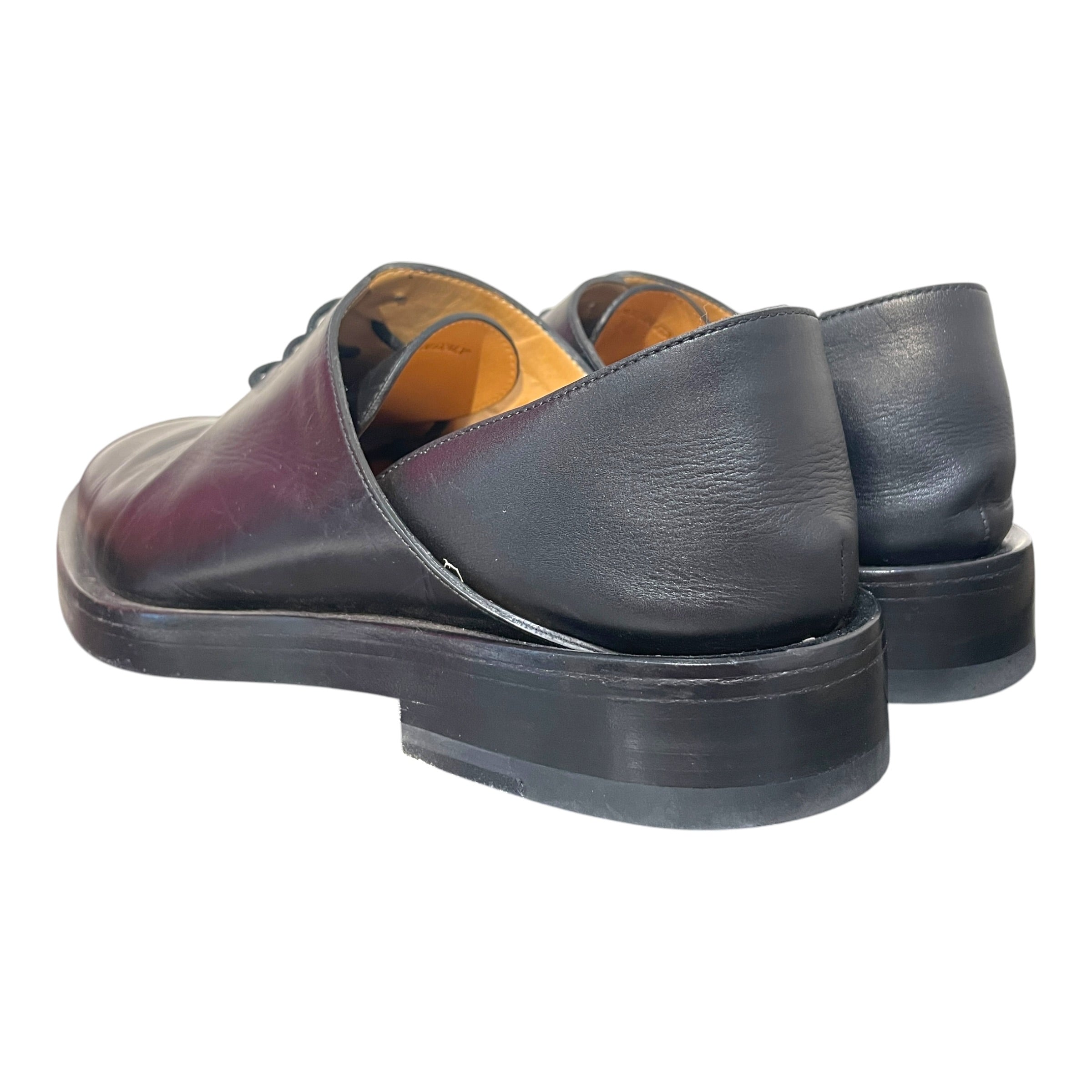 JIL SANDER/Dress Shoes/EU 38/Leather/BLK/Folded Oxfords view 3