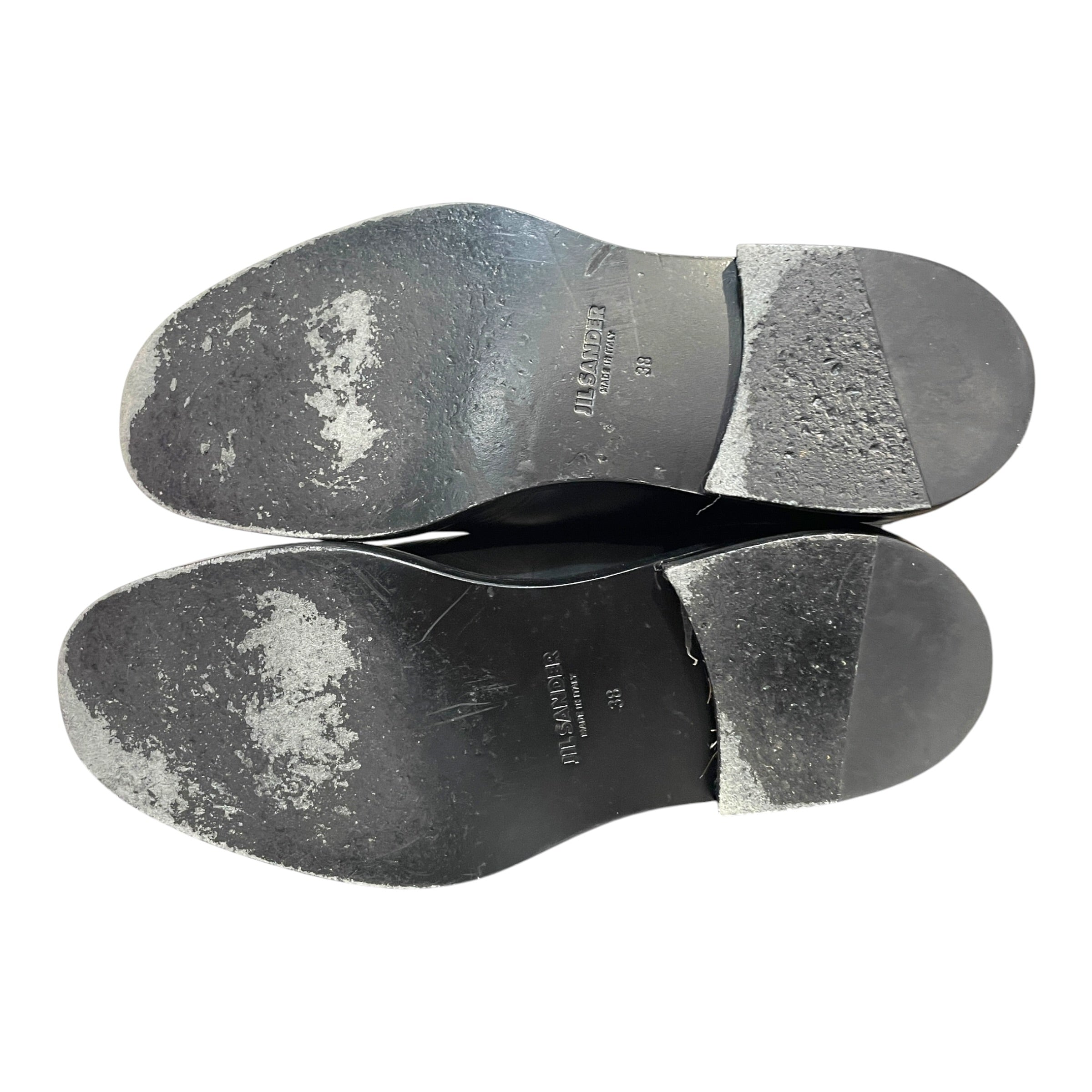 JIL SANDER/Dress Shoes/EU 38/Leather/BLK/Folded Oxfords view 6