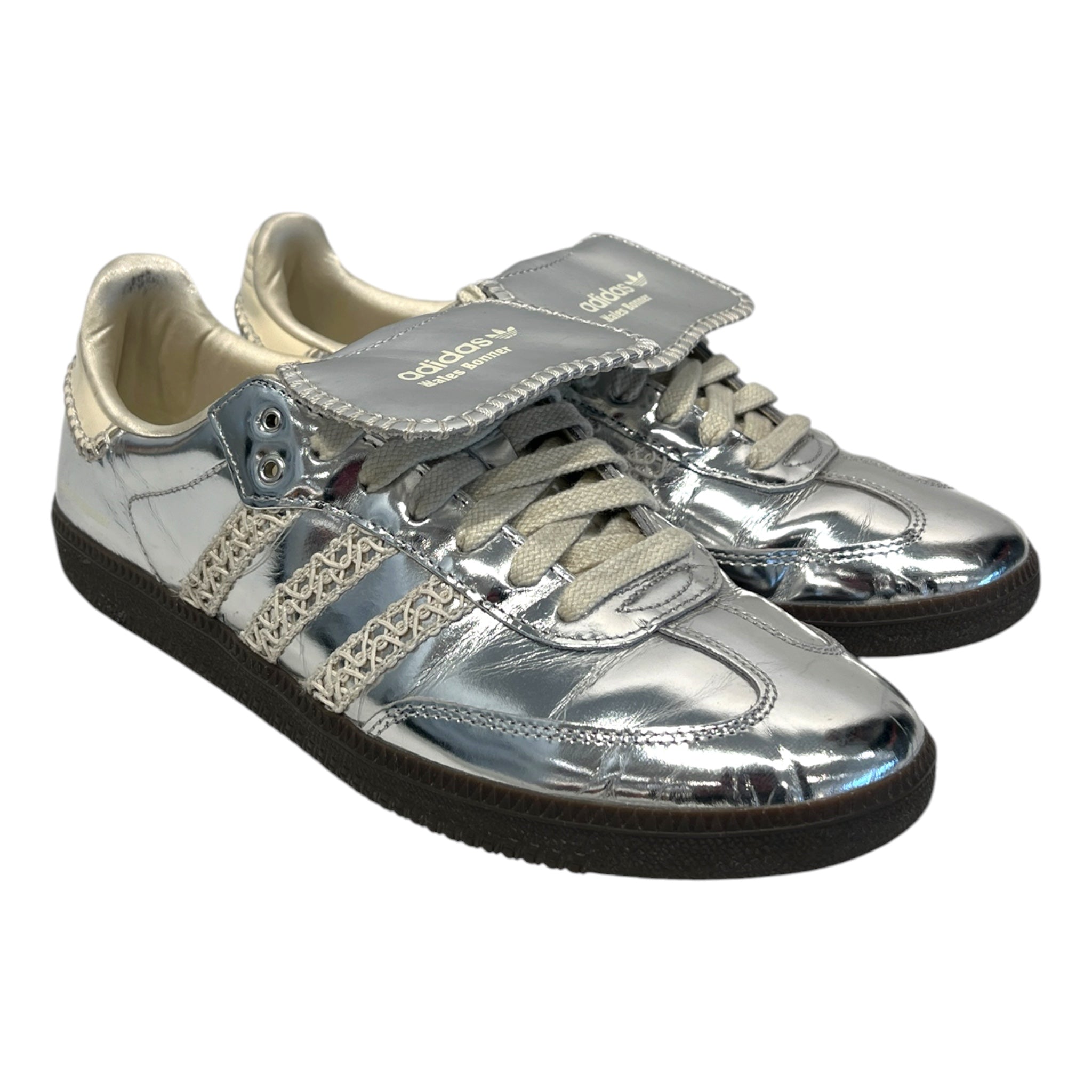 adidas/WALES BONNER/BONNER X SAMBA SILVER METALLIC/Low-Sneakers/US 11/Stripe/Leather/SLV/IG8181 view 1