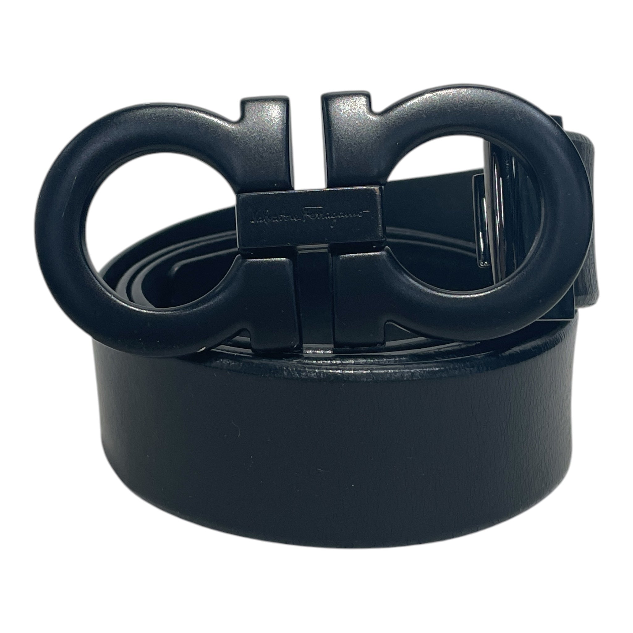 Salvatore Ferragamo/Belt/Leather/BLK/M's/ view 1
