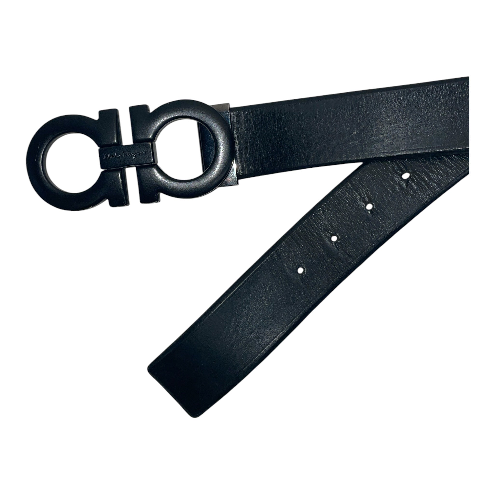 Salvatore Ferragamo/Belt/Leather/BLK/M's/ view 2