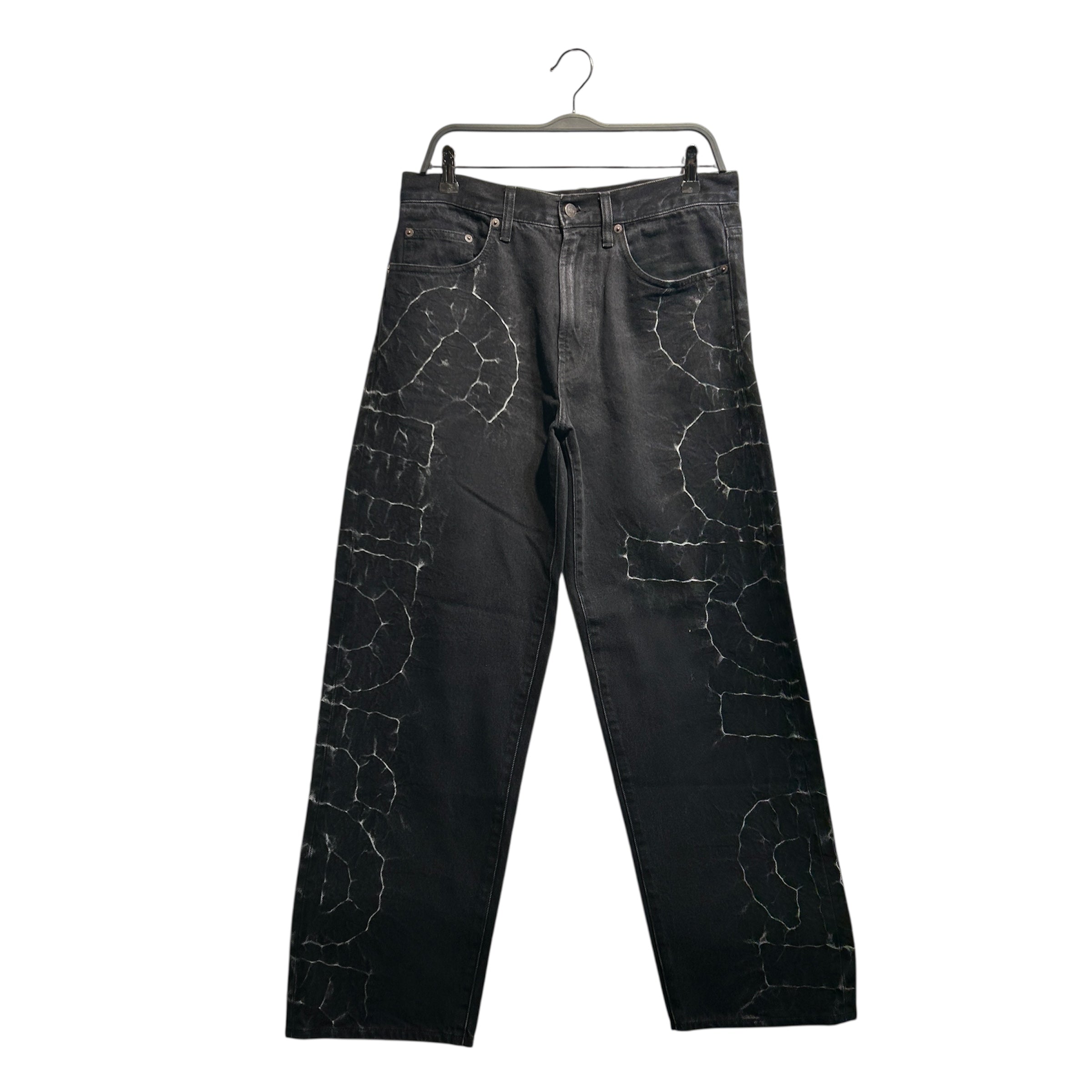 Supreme/Pants/30/Denim/BLK/Shibori Loose Logo on legs view 1