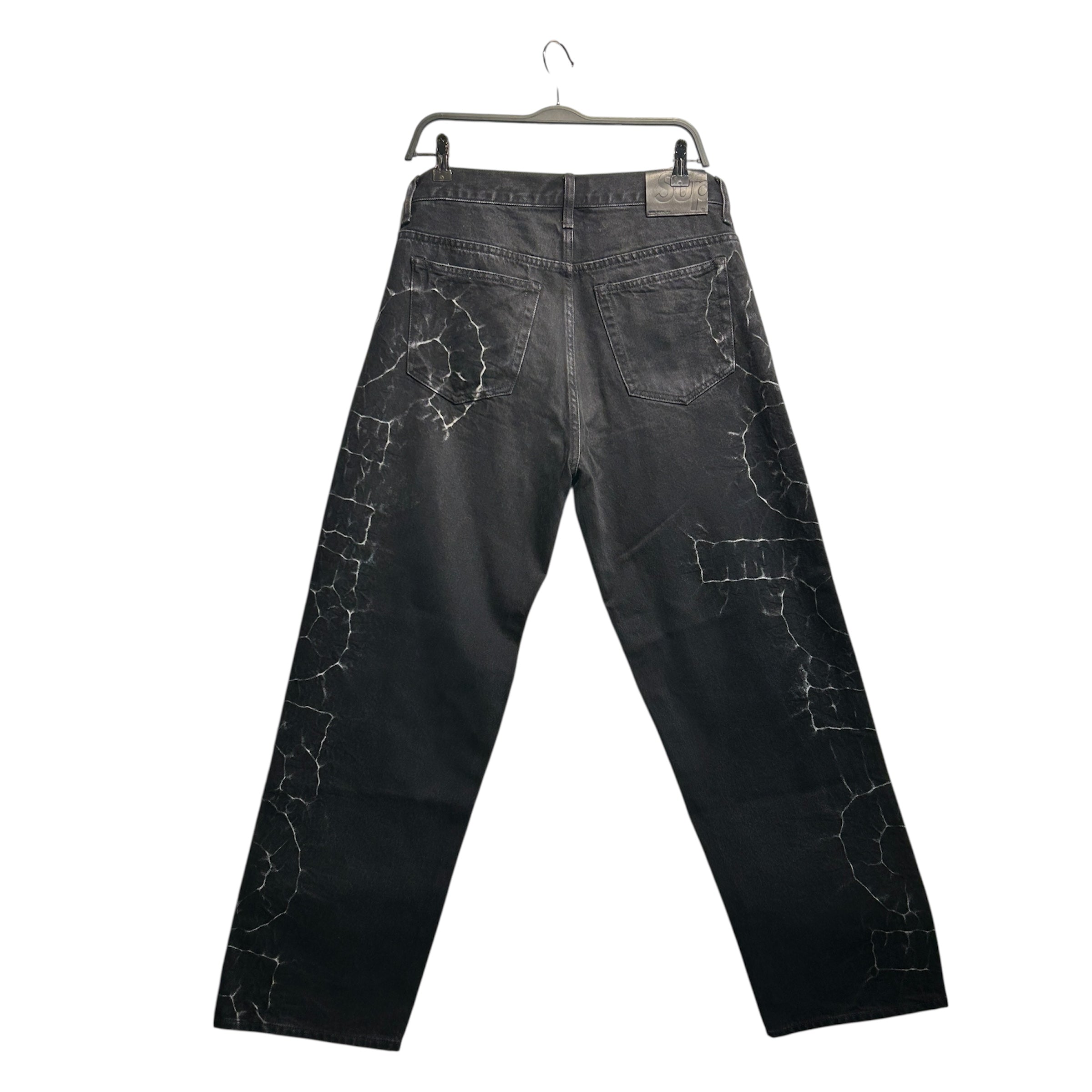 Supreme/Pants/30/Denim/BLK/Shibori Loose Logo on legs view 2