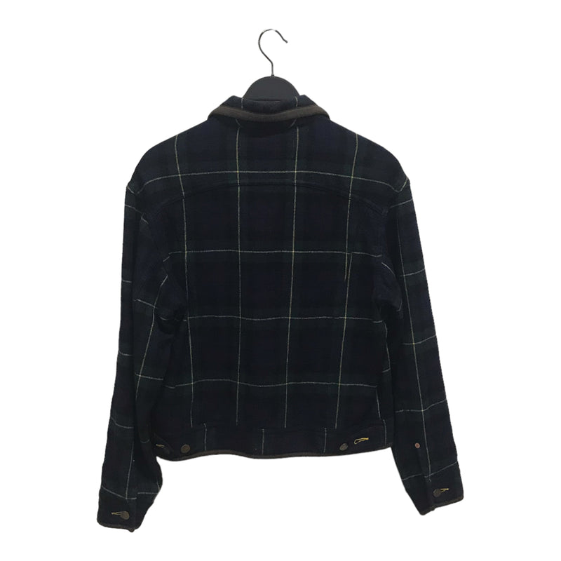 GANRYU/COMME des GARCONS/Jacket/M/Wool/NVY/Plaid/AW 2012