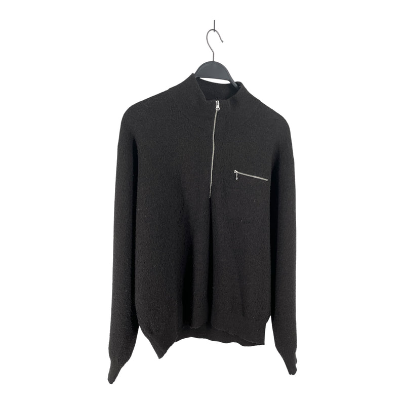 STUSSY/Sweater/M/Polyester/GRY/QUARTER ZIP