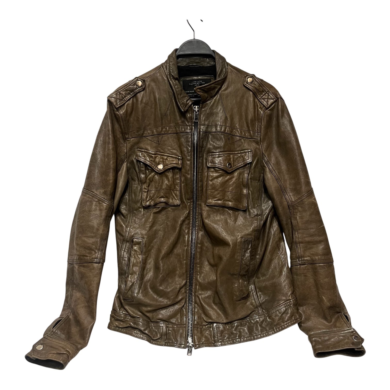 ALLSAINTS/Leather Jkt/S/Leather/BRW/allsaints brwn leather jkt view 1
