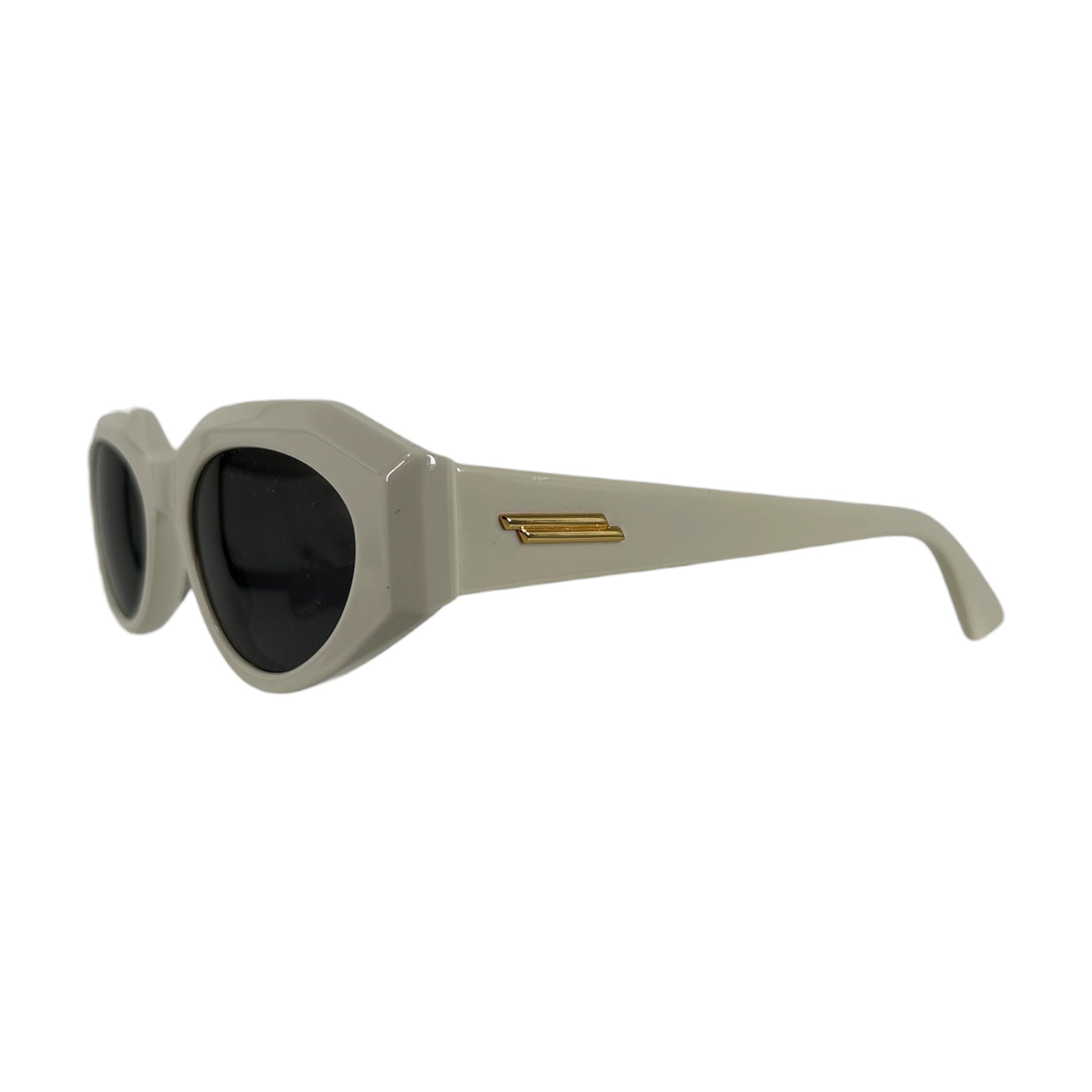 BOTTEGA VENETA/Sunglasses/Plastic/WHT/Oval/L's/BV1031S 003 GOLD DTAIL view 2