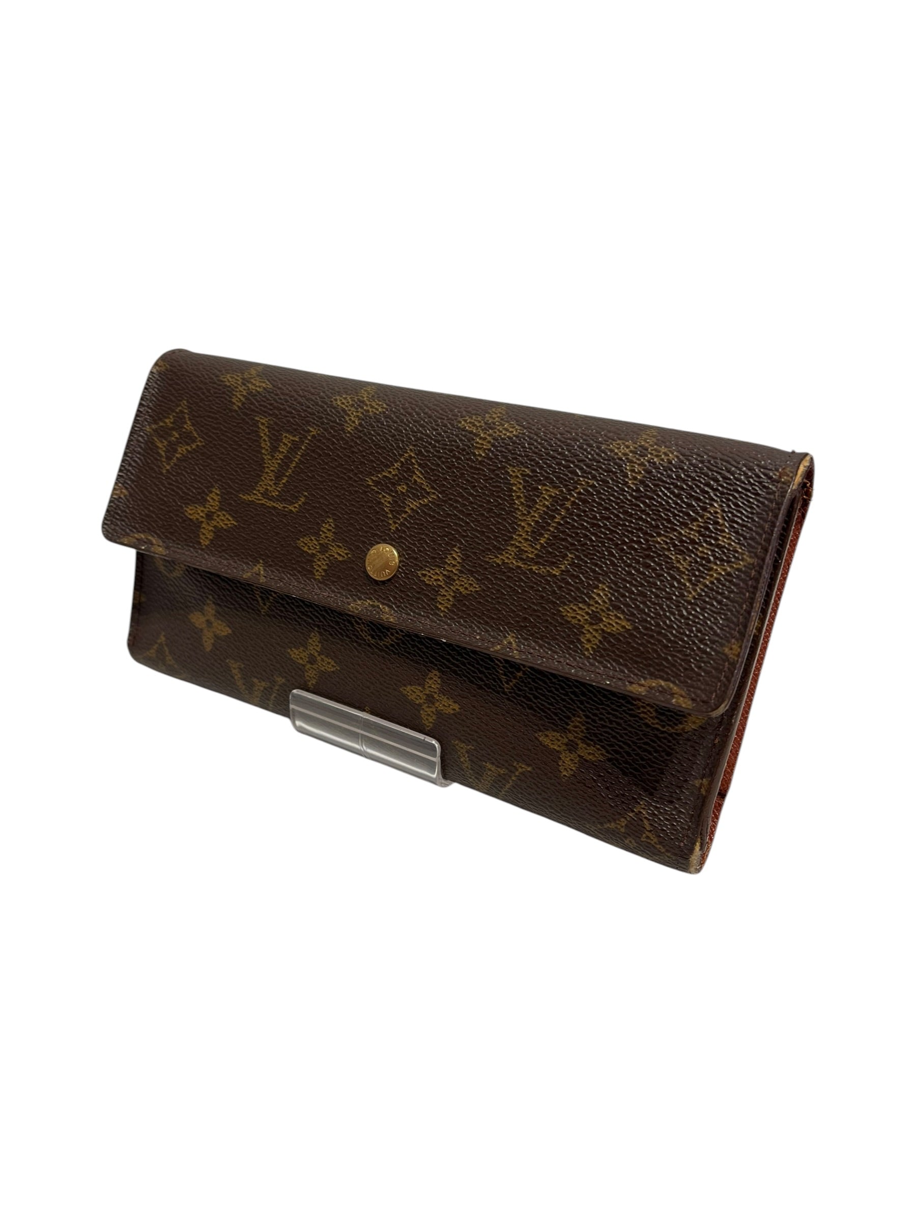 LOUIS VUITTON/Long Wallet/Monogram/Leather/BRW/L's/ view 1