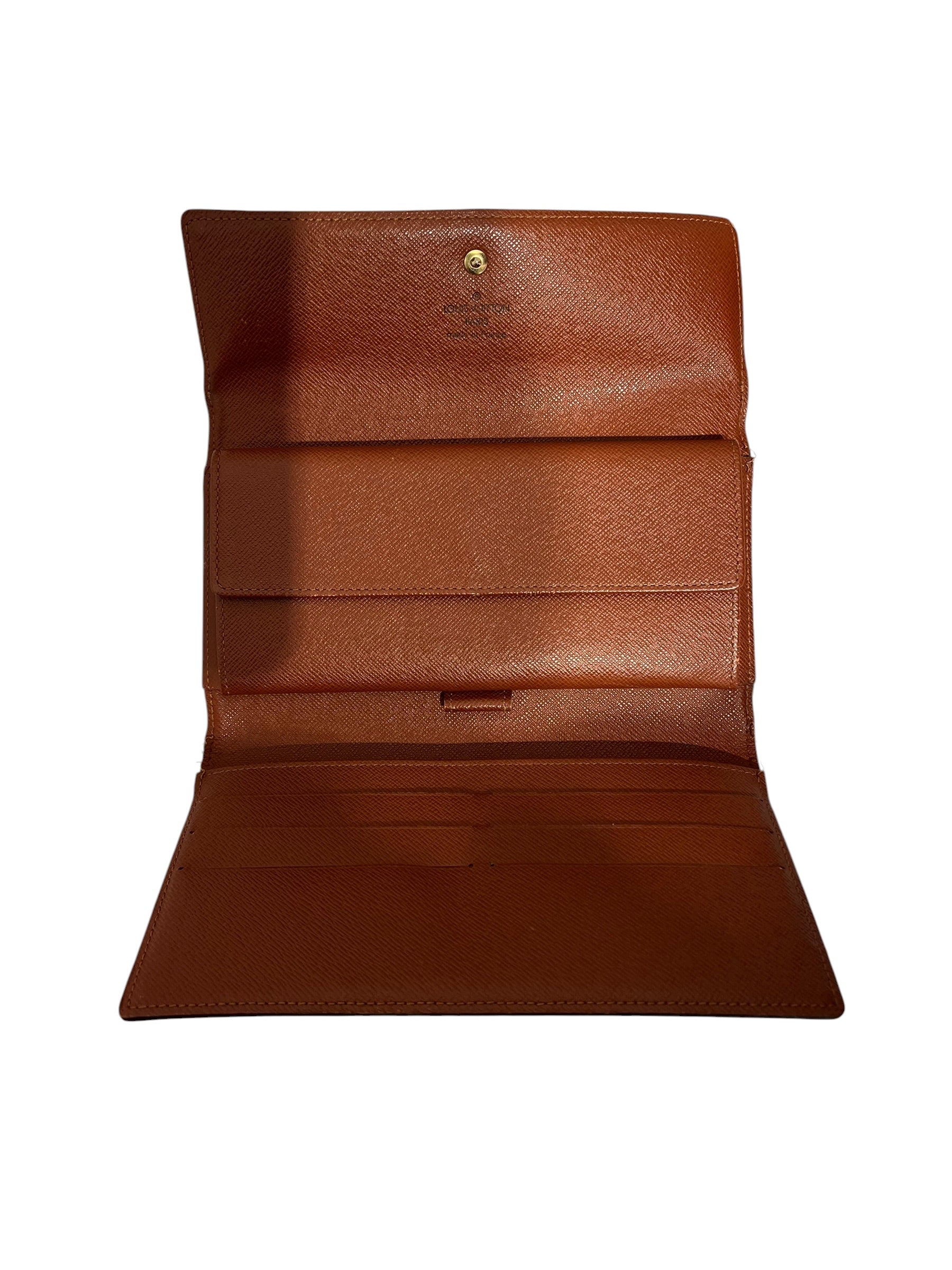 LOUIS VUITTON/Long Wallet/Monogram/Leather/BRW/L's/ view 3