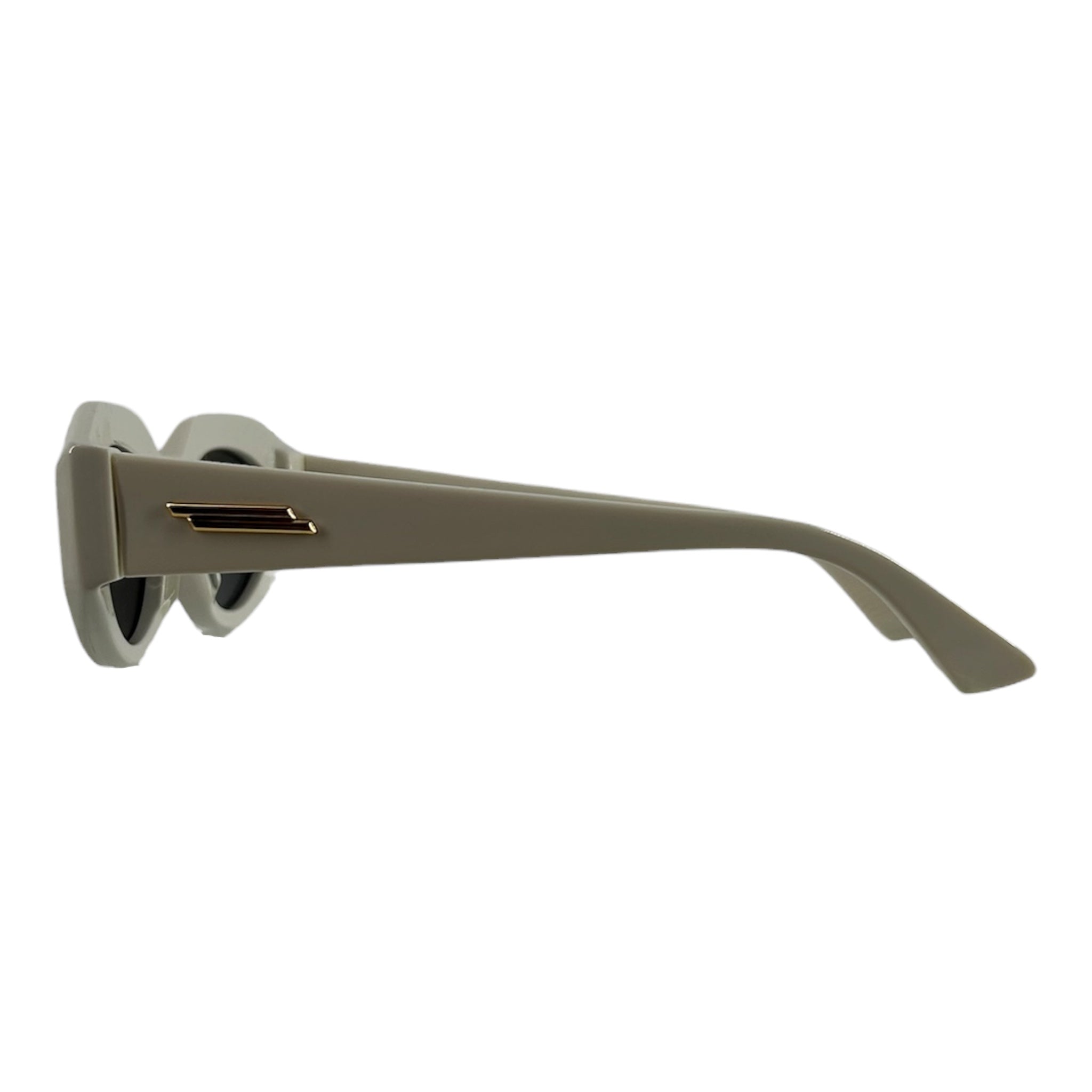 BOTTEGA VENETA/Sunglasses/Plastic/WHT/Oval/L's/BV1031S 003 GOLD DTAIL view 3