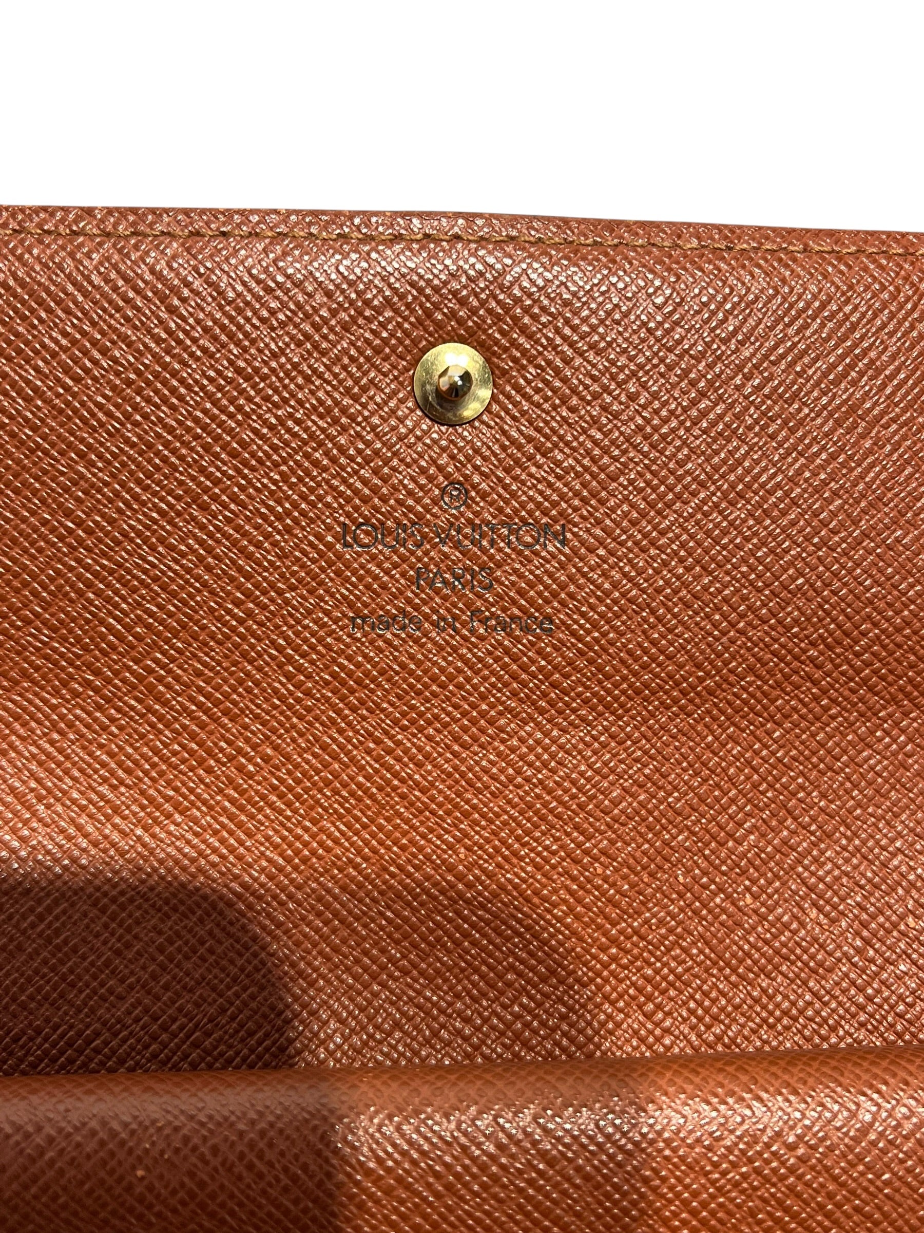 LOUIS VUITTON/Long Wallet/Monogram/Leather/BRW/L's/ view 5