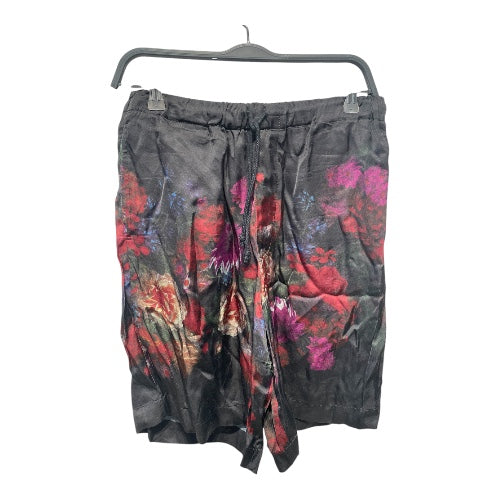 DRIES VAN NOTEN/Shorts/48/Polyester/BLK/Floral Pattern/ view 1