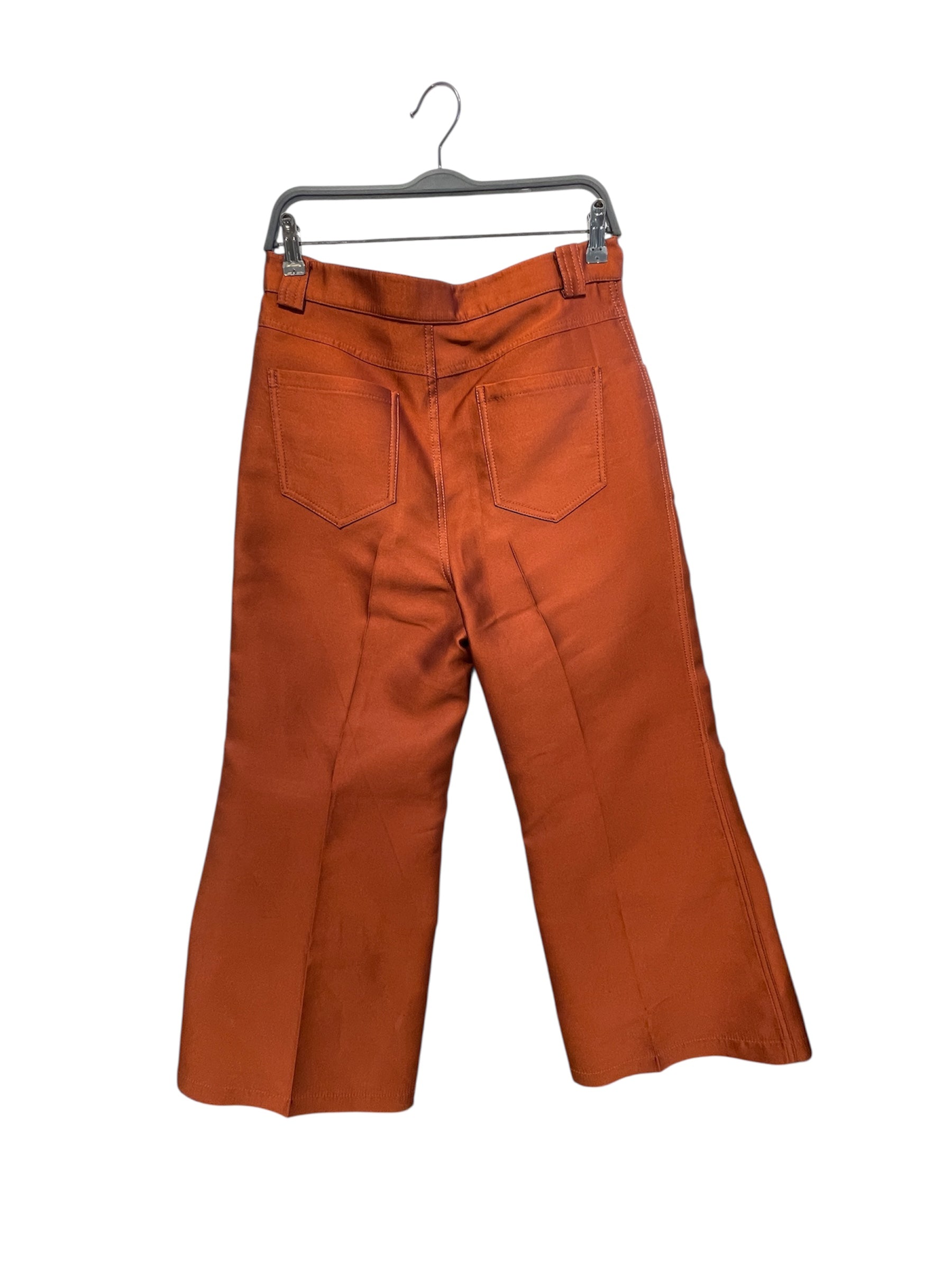 GIAMBATTISTA VALLI/Wide Leg Pants/44/Polyester/ORN/Button Fly/Duchess Satin Flared Trouser view 2