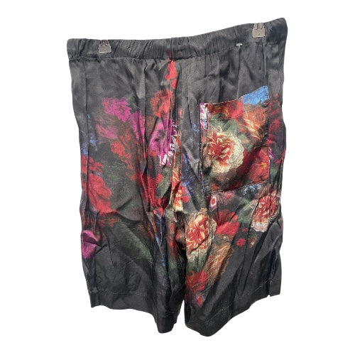 DRIES VAN NOTEN/Shorts/48/Polyester/BLK/Floral Pattern/ view 2
