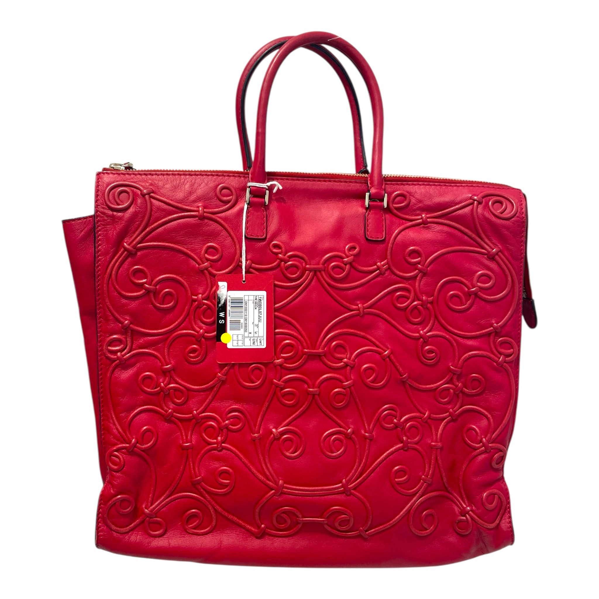 VALENTINO GARAVANI/Tote Bag/OS/Leather/RED/Intrigate Soutache Tote Bag view 2
