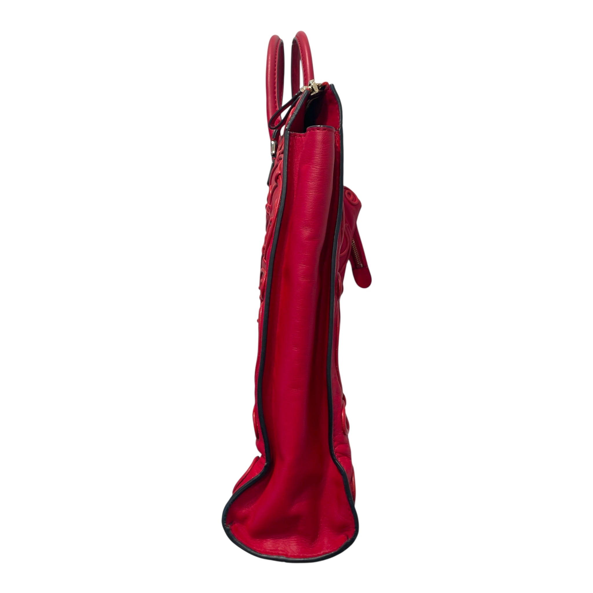 VALENTINO GARAVANI/Tote Bag/OS/Leather/RED/Intrigate Soutache Tote Bag view 3