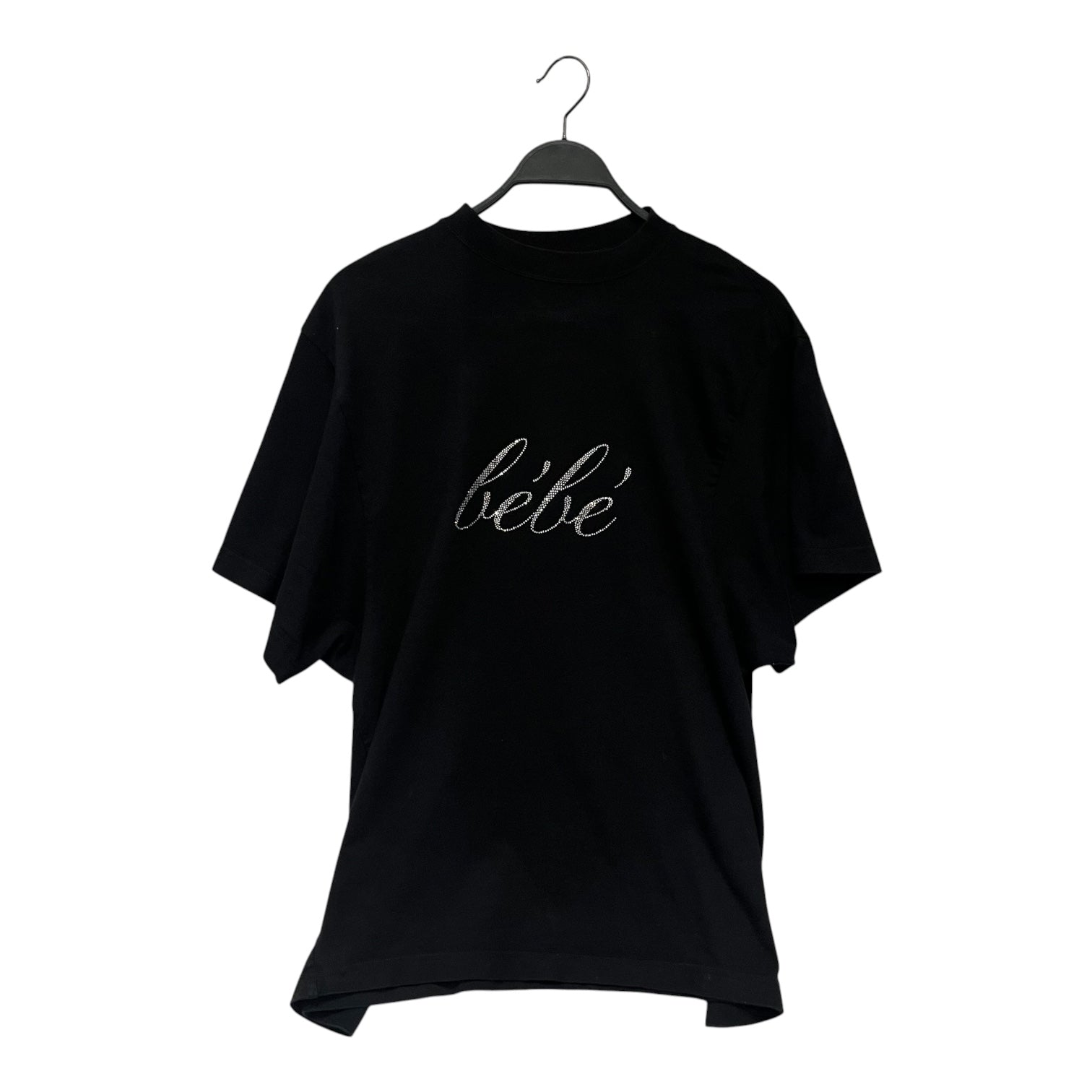 BALENCIAGA/T-Shirt/L/Cotton/BLK/Graphic/Crystal "Bebe" Tee view 1