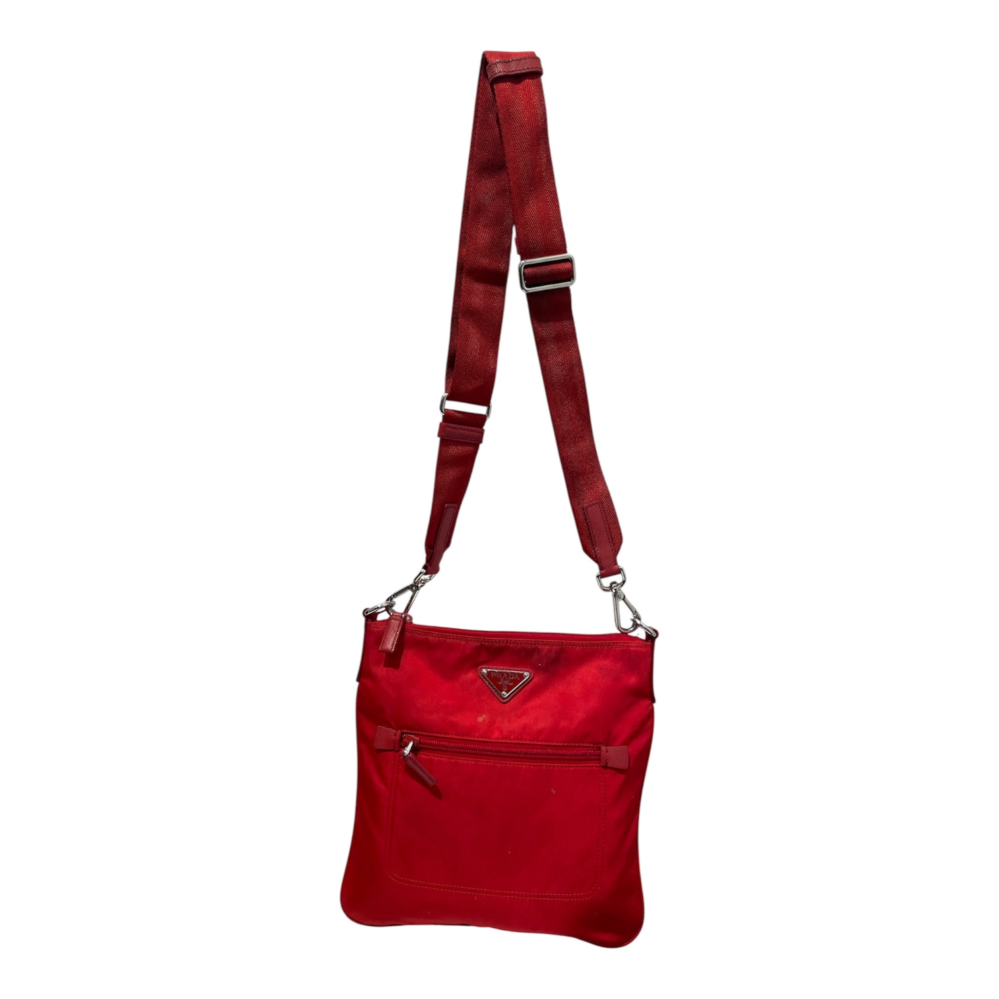 PRADA/Bag/Nylon/RED/NYLON SIDE BAG view 1