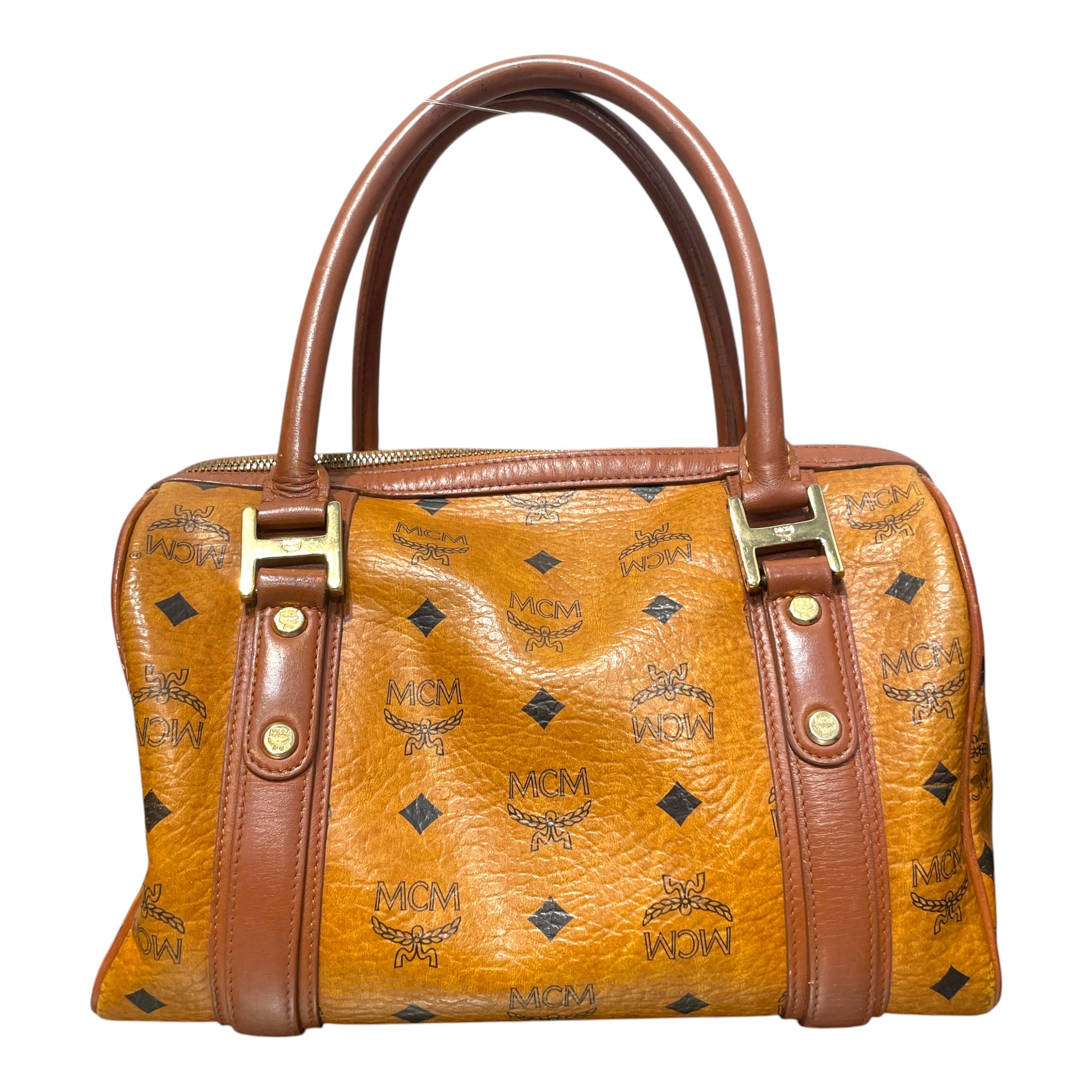 MCM/Hand Bag/Monogram/Leather/CML/Cognac Boston Bag view 3