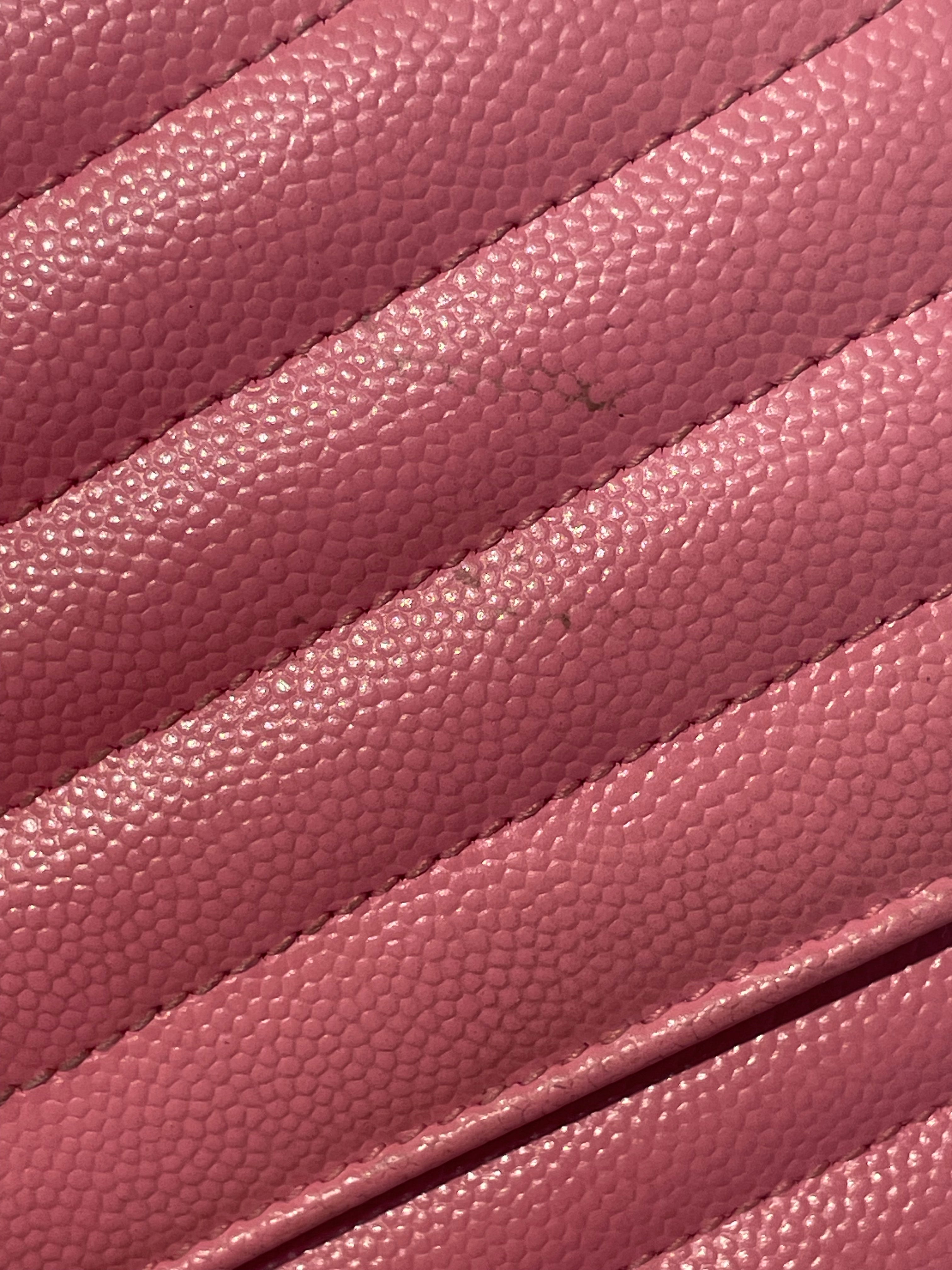 SAINT LAURENT/Cross Body Bag/Leather/PNK/ENVELOPE BAG view 7