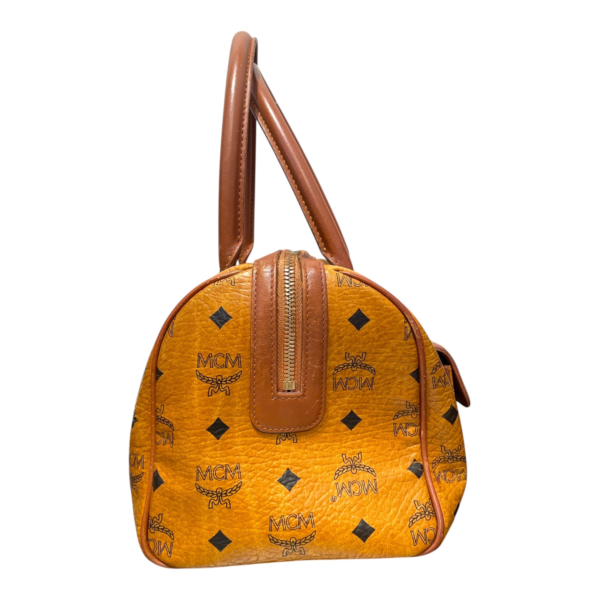 MCM/Hand Bag/Monogram/Leather/CML/Cognac Boston Bag view 2