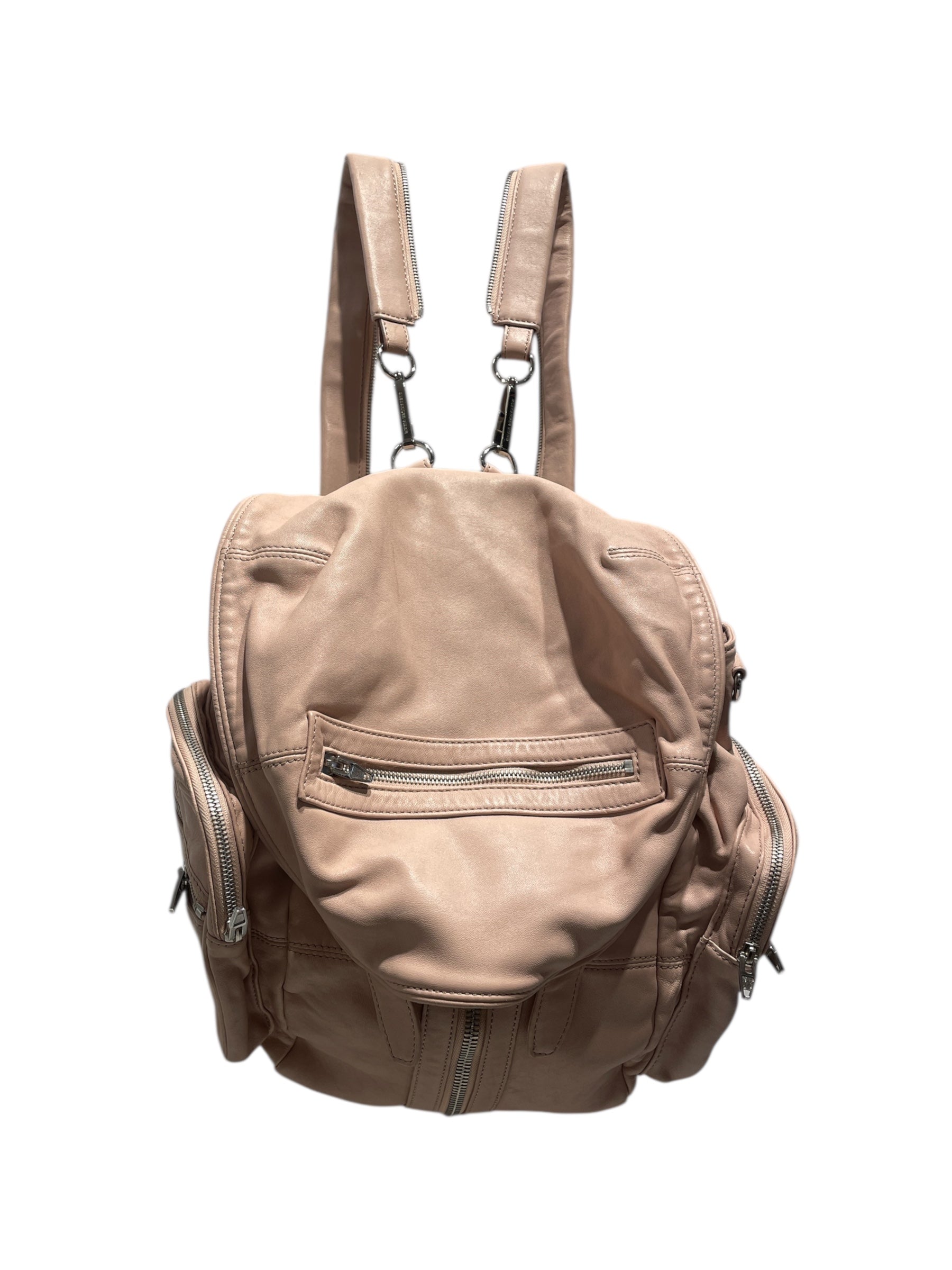 Alexander Wang/Backpack/Leather/PNK/zipper backpack view 1