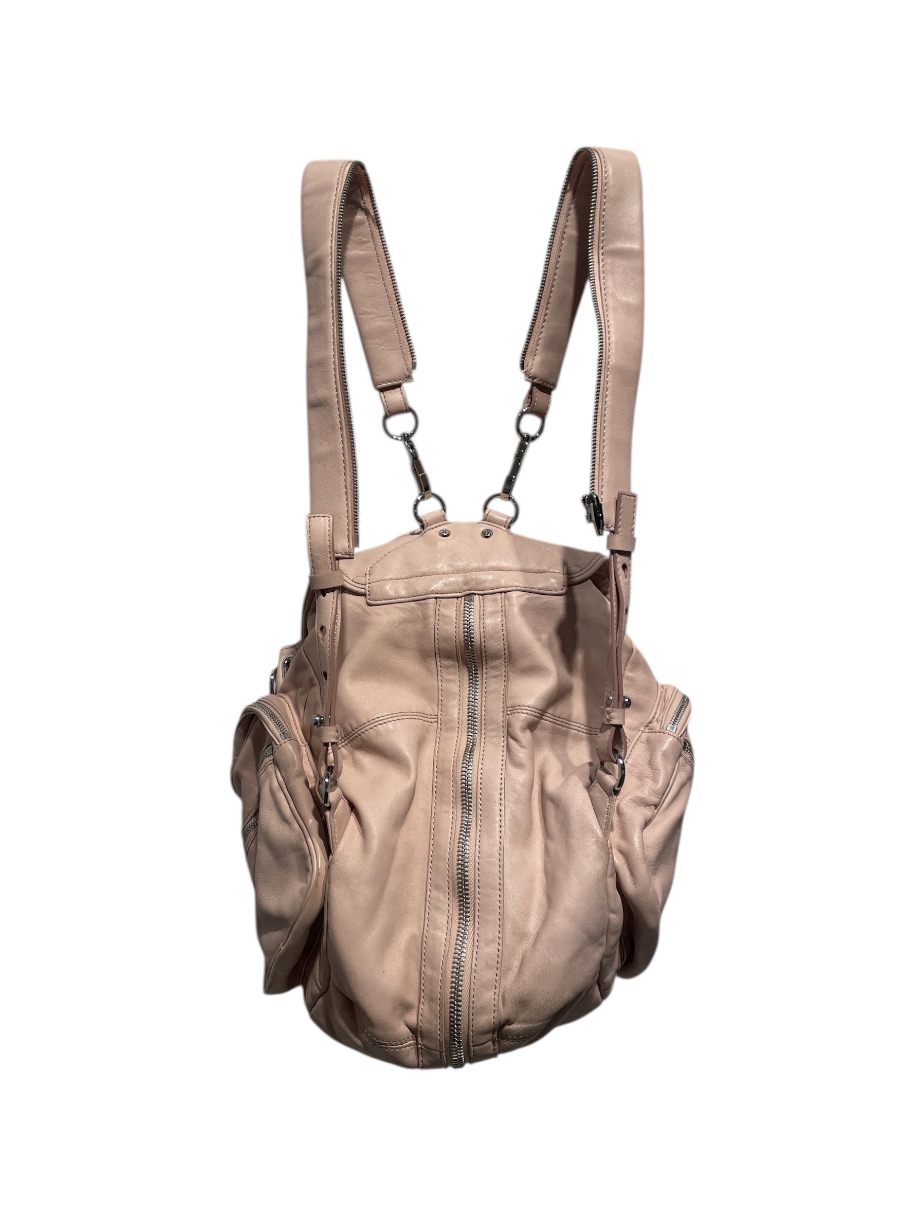 Alexander Wang/Backpack/Leather/PNK/zipper backpack view 2