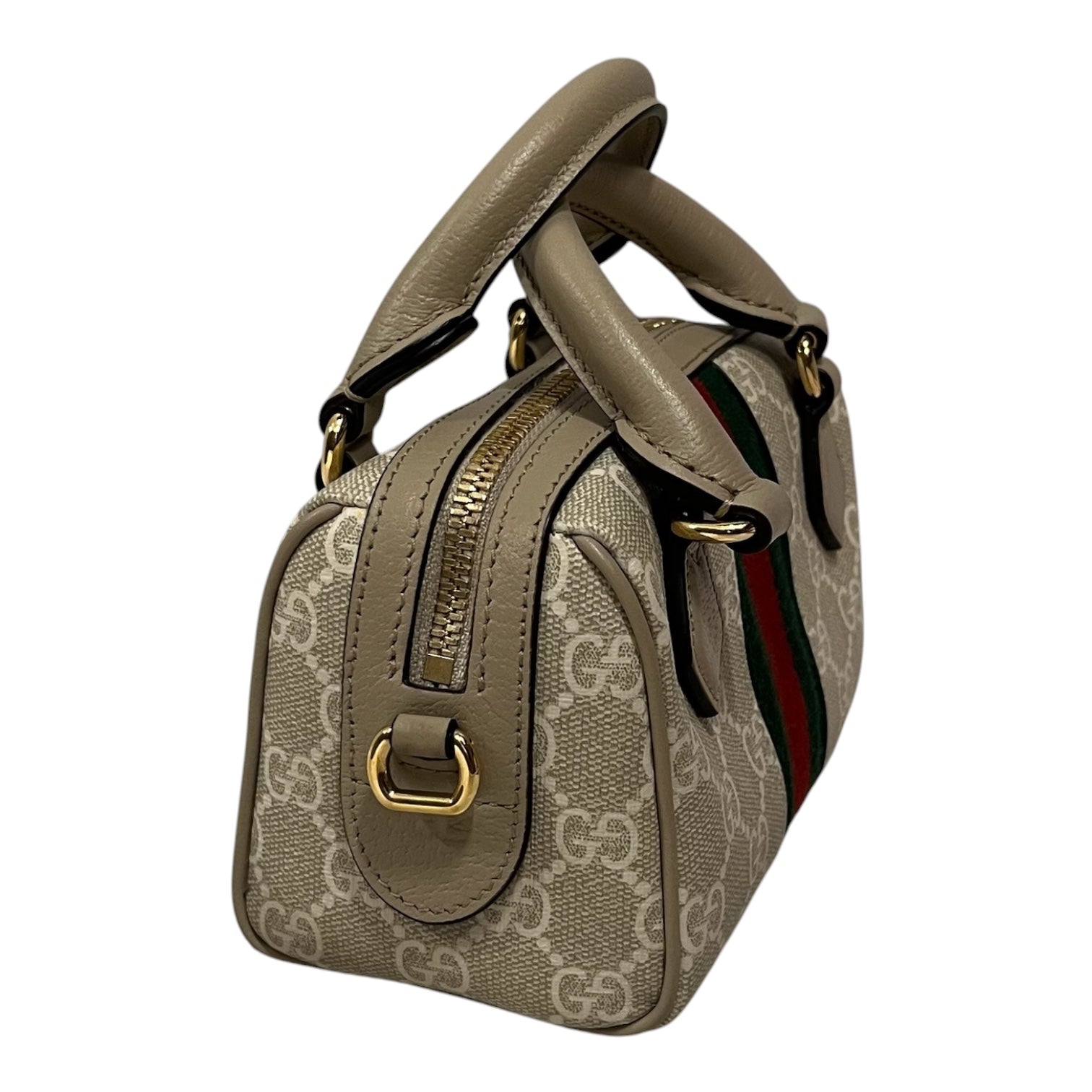 GUCCI/Hand Bag/Monogram/Leather/CRM/mini ophidia view 3