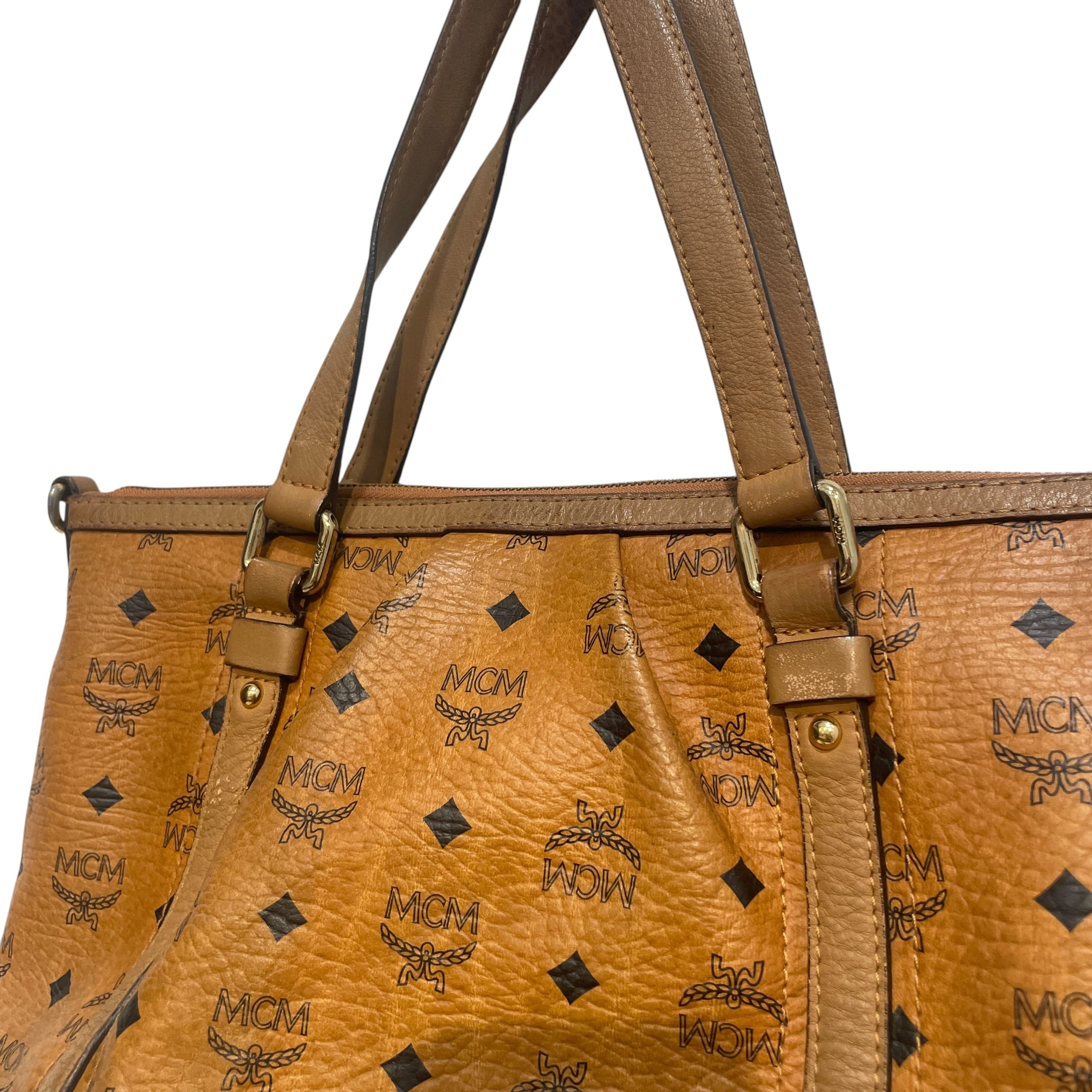 MCM/Bag/Leather/BRW/Monogram Hand bag view 4