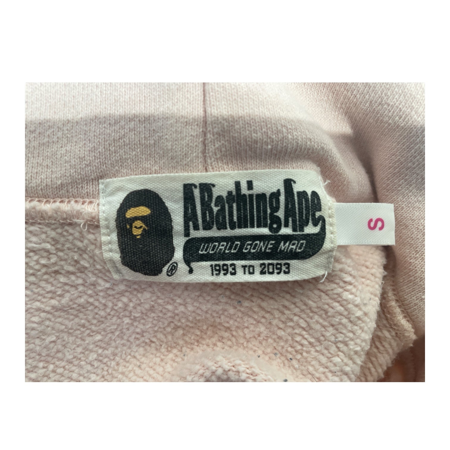 A BATHING APE/Hoodie/S/Cotton/PNK/SS HOODIE DRESS view 3