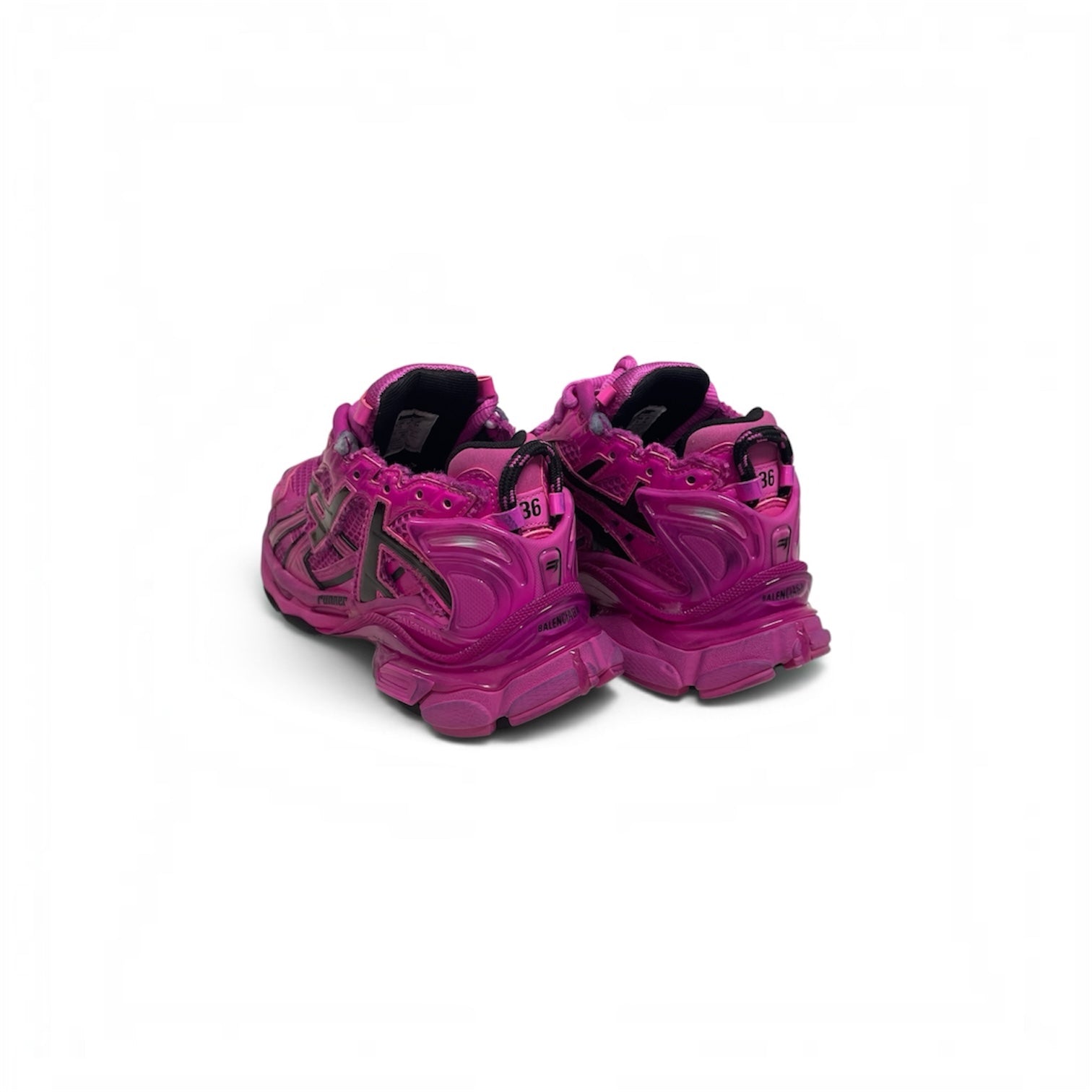BALENCIAGA/Low-Sneakers/US 6/Cotton/PNK/pink runners view 2