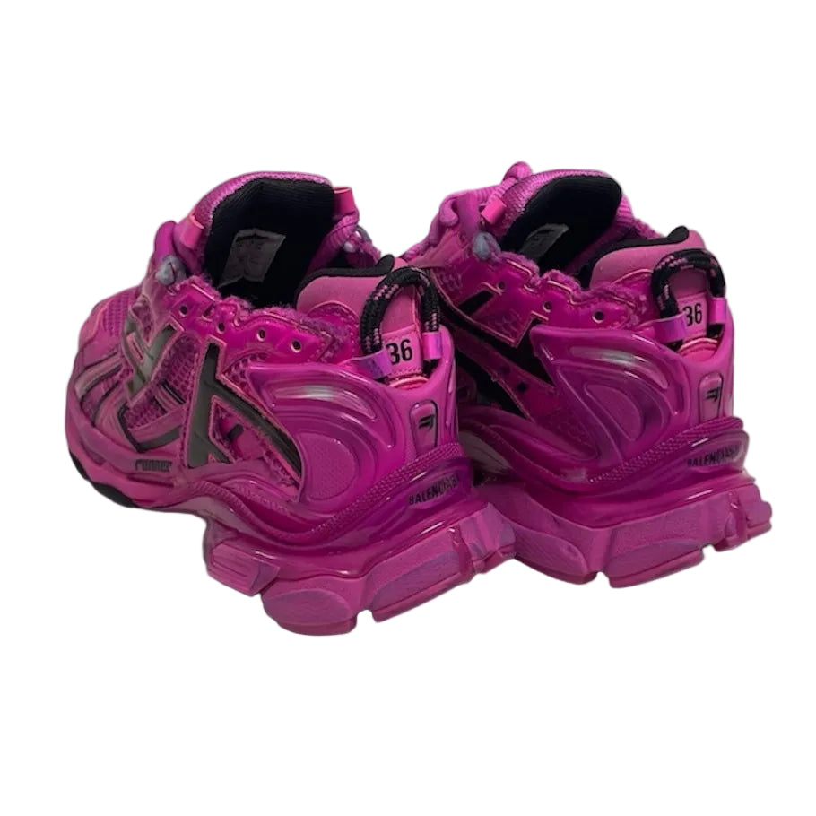 BALENCIAGA/Low-Sneakers/US 6/Cotton/PNK/pink runners view 2