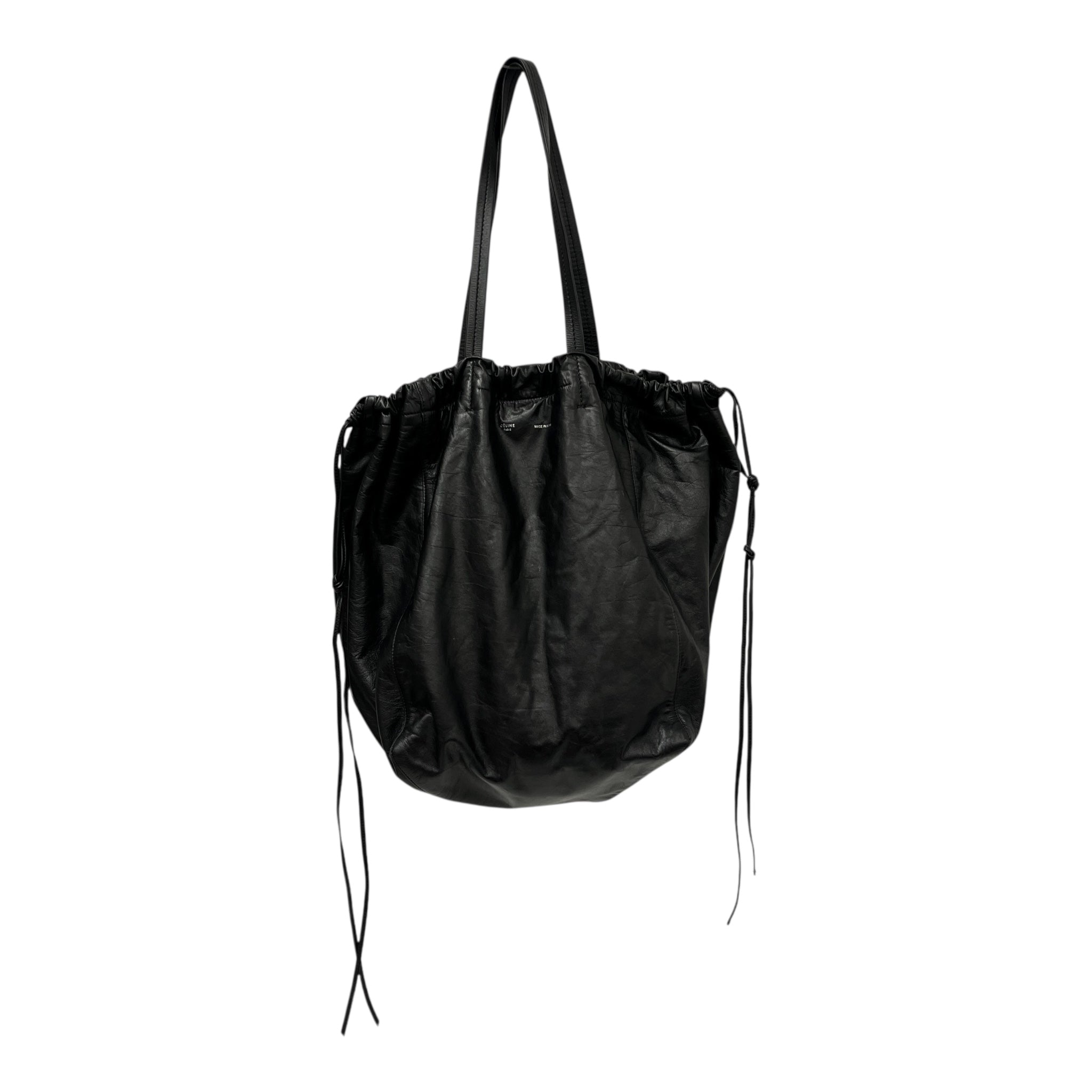 CELINE/Tote Bag/Leather/BLK/Large Coulisse Cabas Tote view 1