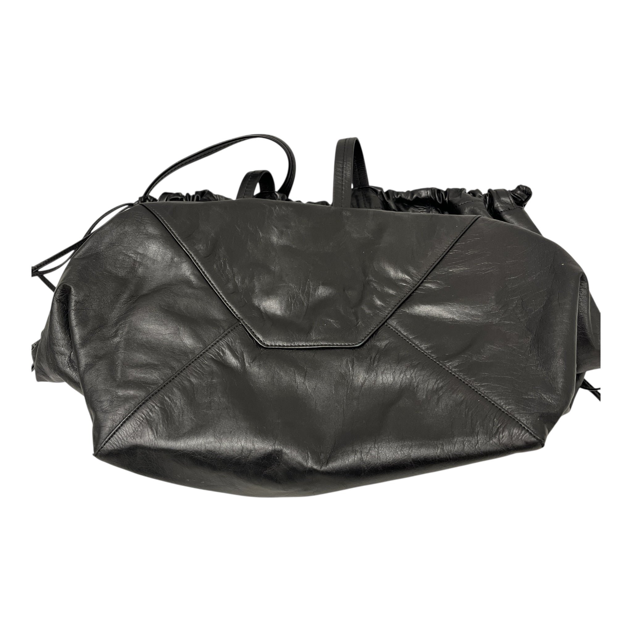 CELINE/Tote Bag/Leather/BLK/Large Coulisse Cabas Tote view 3