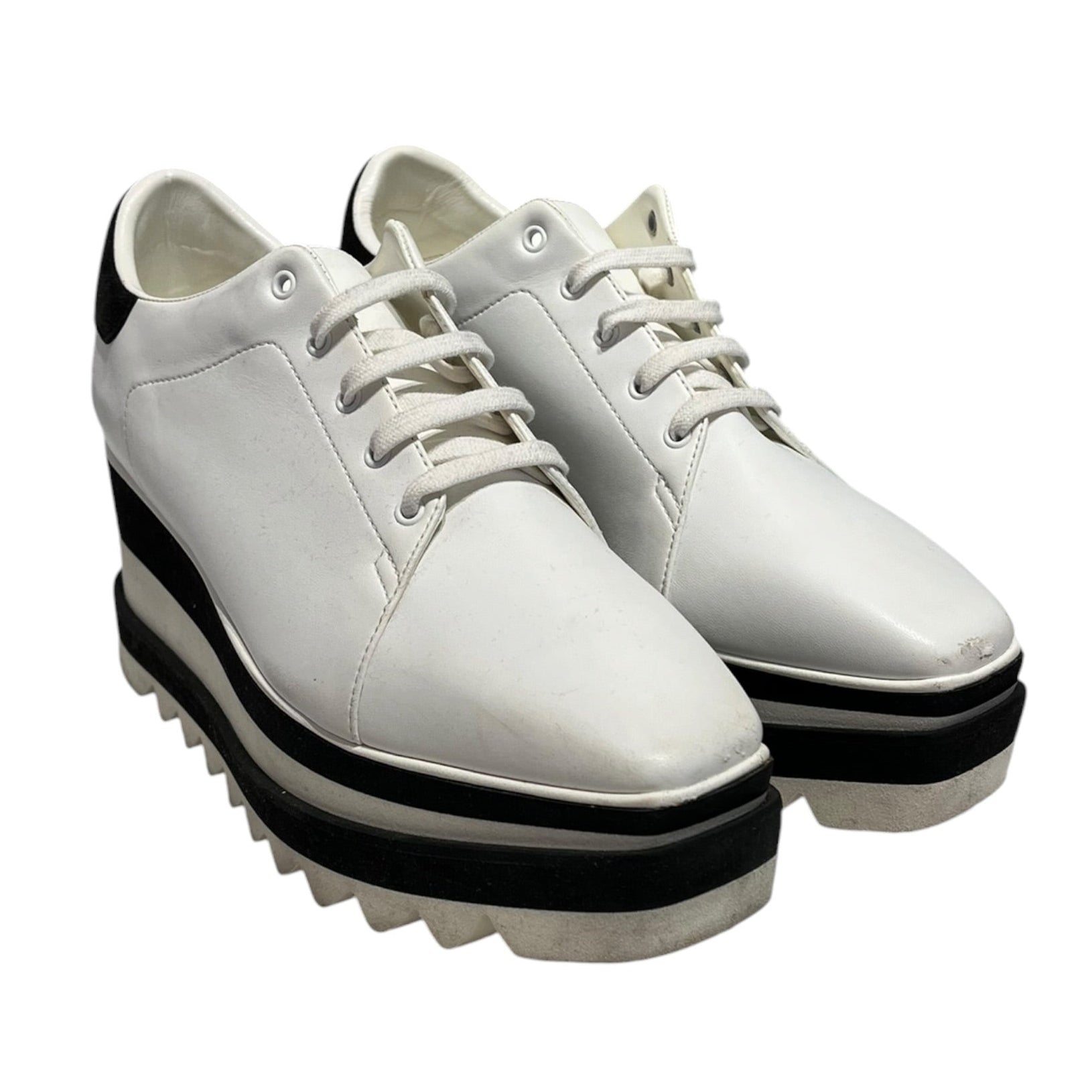 STELLAMcCARTNEY/Low-Sneakers/US 6.5/Leather/WHT/platform sneaker view 1
