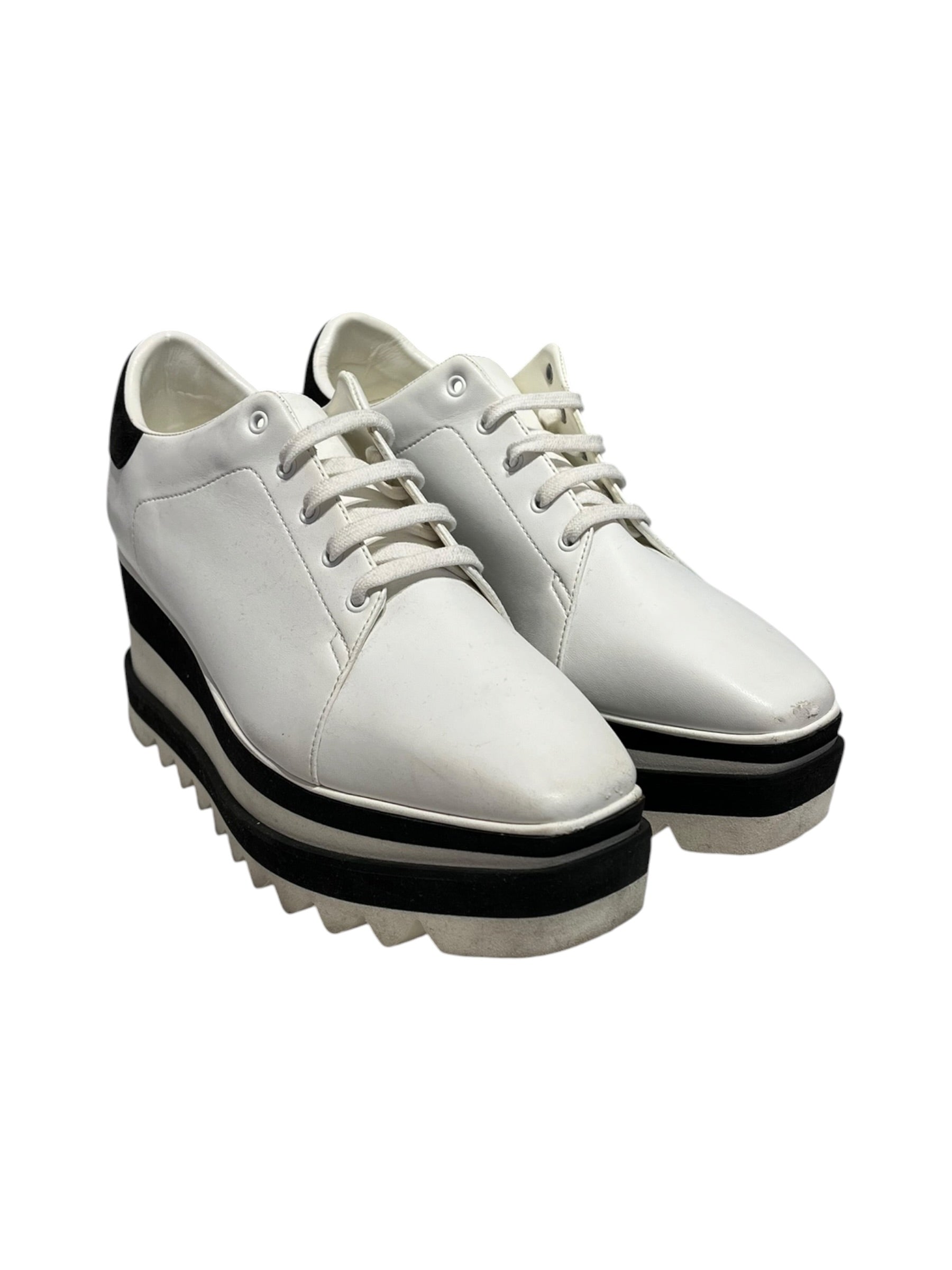 STELLAMcCARTNEY/Low-Sneakers/US 6.5/Leather/WHT/platform sneaker view 1