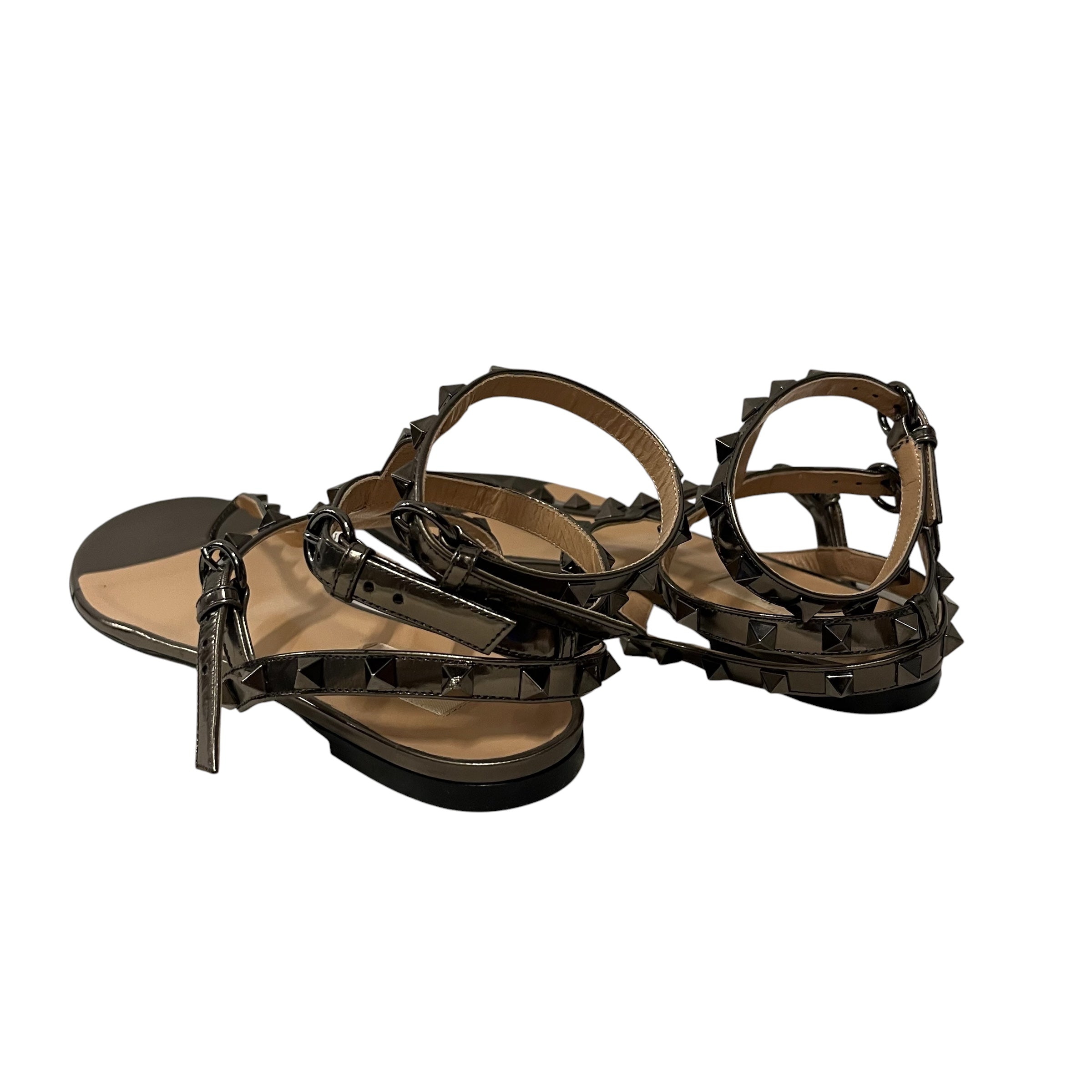 VALENTINO GARAVANI/Sandals/EU 41/Leather/KHK/rockstud view 2