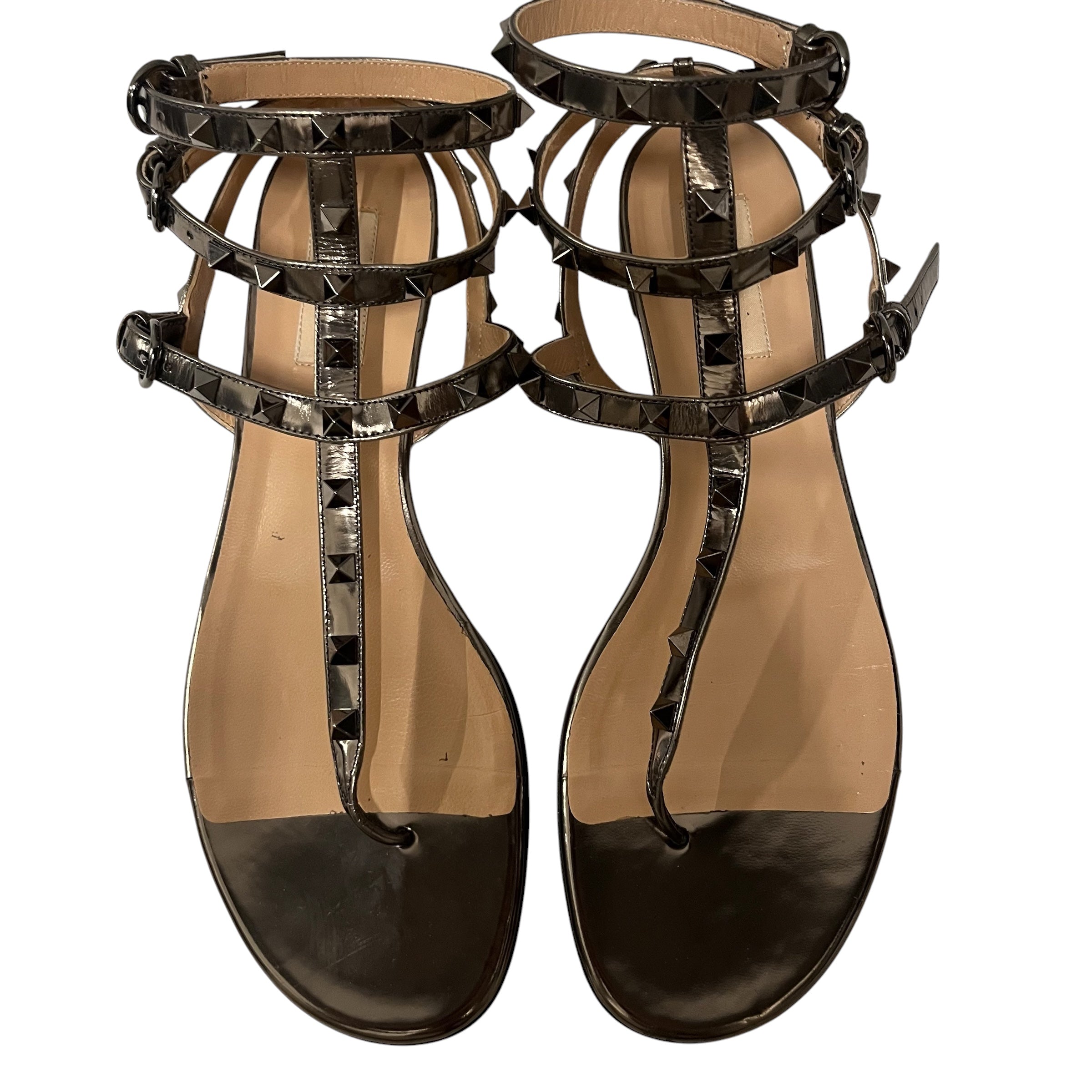 VALENTINO GARAVANI/Sandals/EU 41/Leather/KHK/rockstud view 3