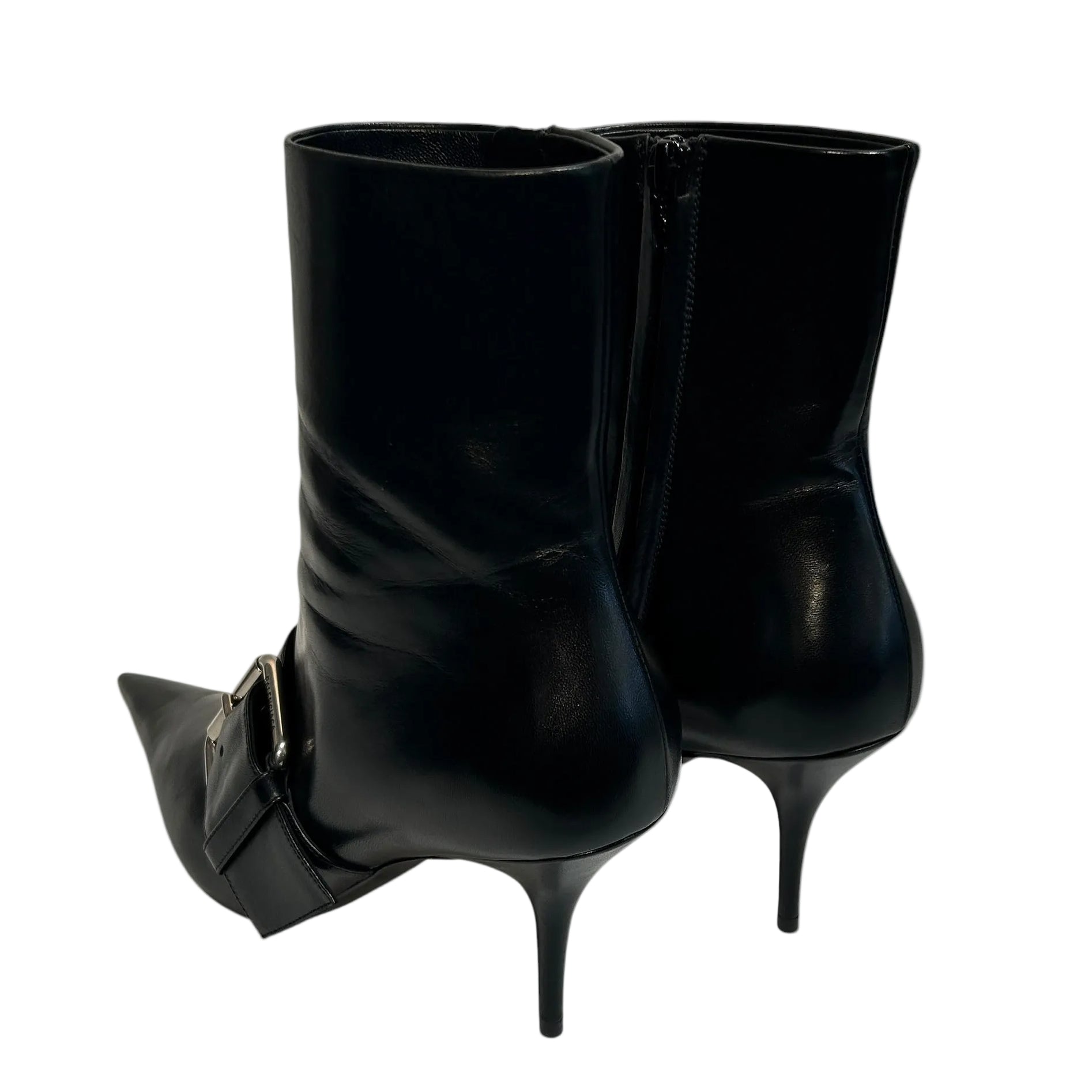 BALENCIAGA/Ankle Boots/EU 38.5/Leather/BLK/KNIFE BELT BOOTIES view 2