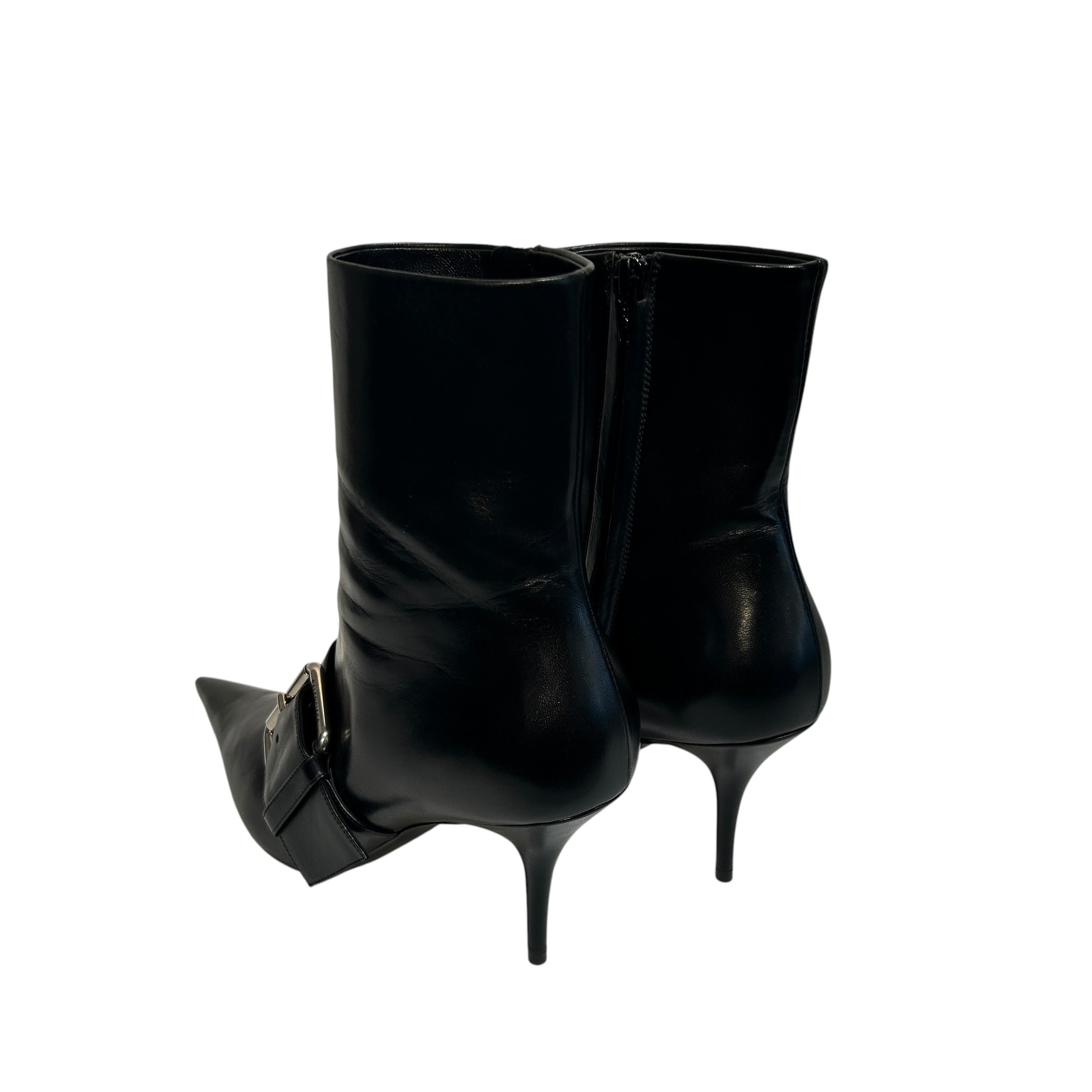 BALENCIAGA/Ankle Boots/EU 38.5/Leather/BLK/KNIFE BELT BOOTIES view 2