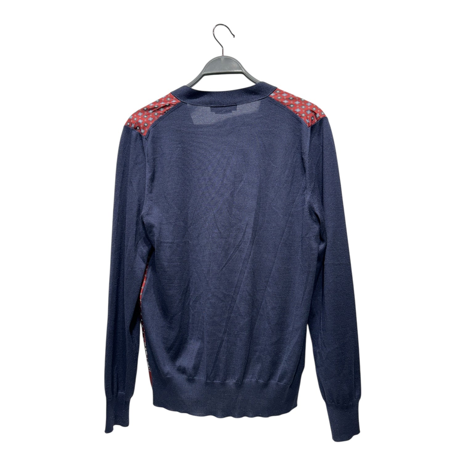 Alexander McQueen/Cardigan/S/Floral Pattern/Silk/NVY/FLOWER PATTERN CARDIGAN view 2