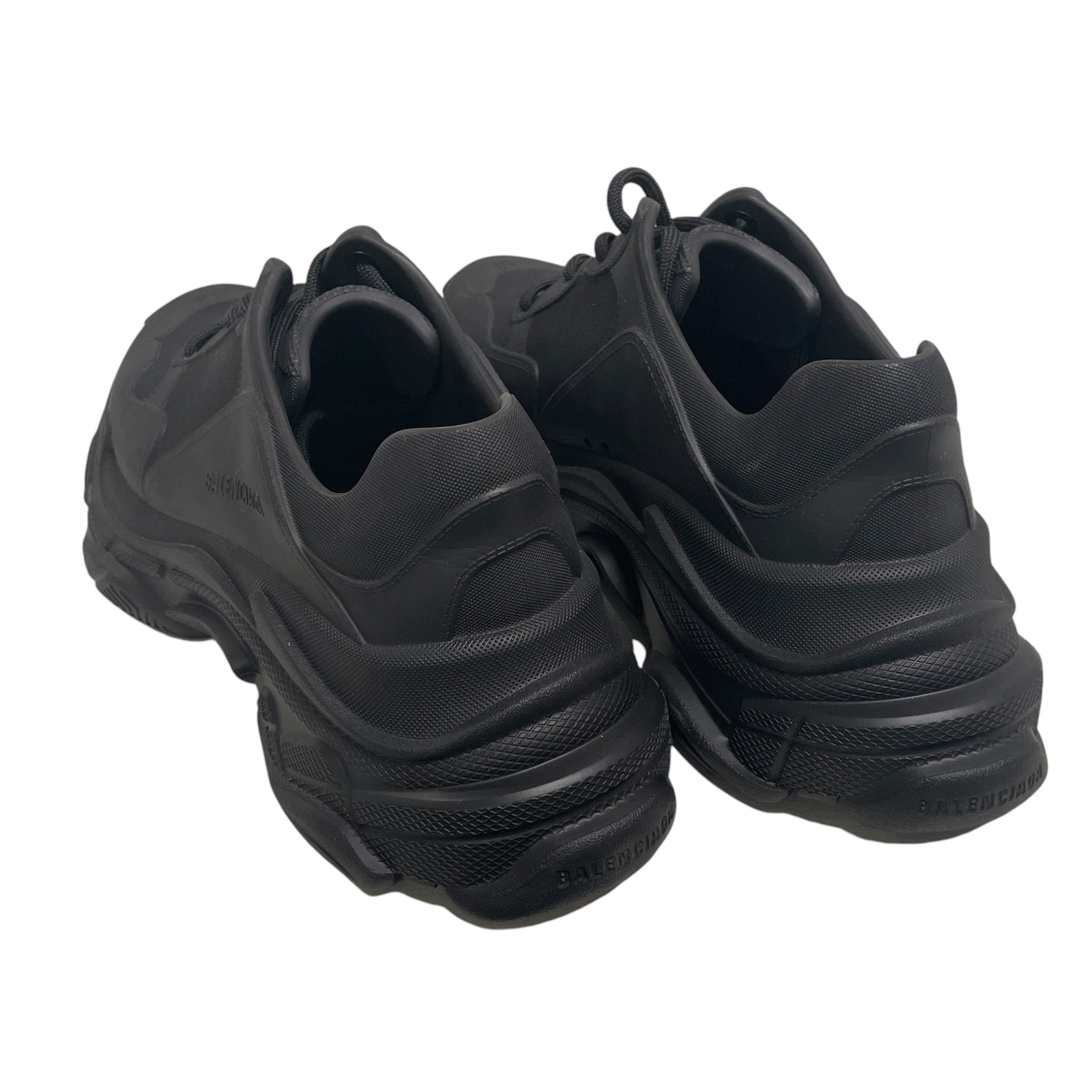 BALENCIAGA/Low-Sneakers/US 12/BLK/all blk view 2