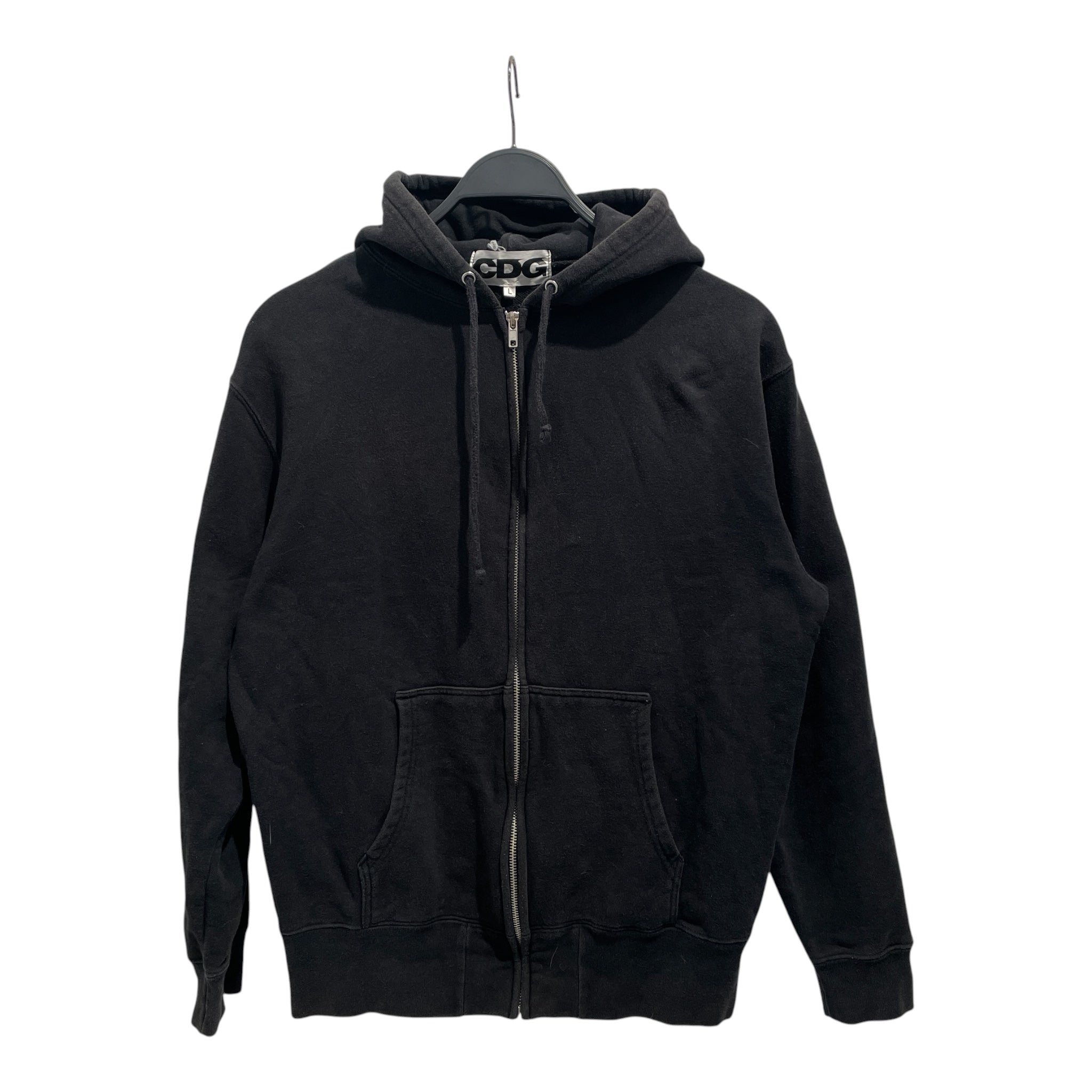 COMME des GARCONS/Hoodie/L/Cotton/BLK/HOLO LOGO view 1