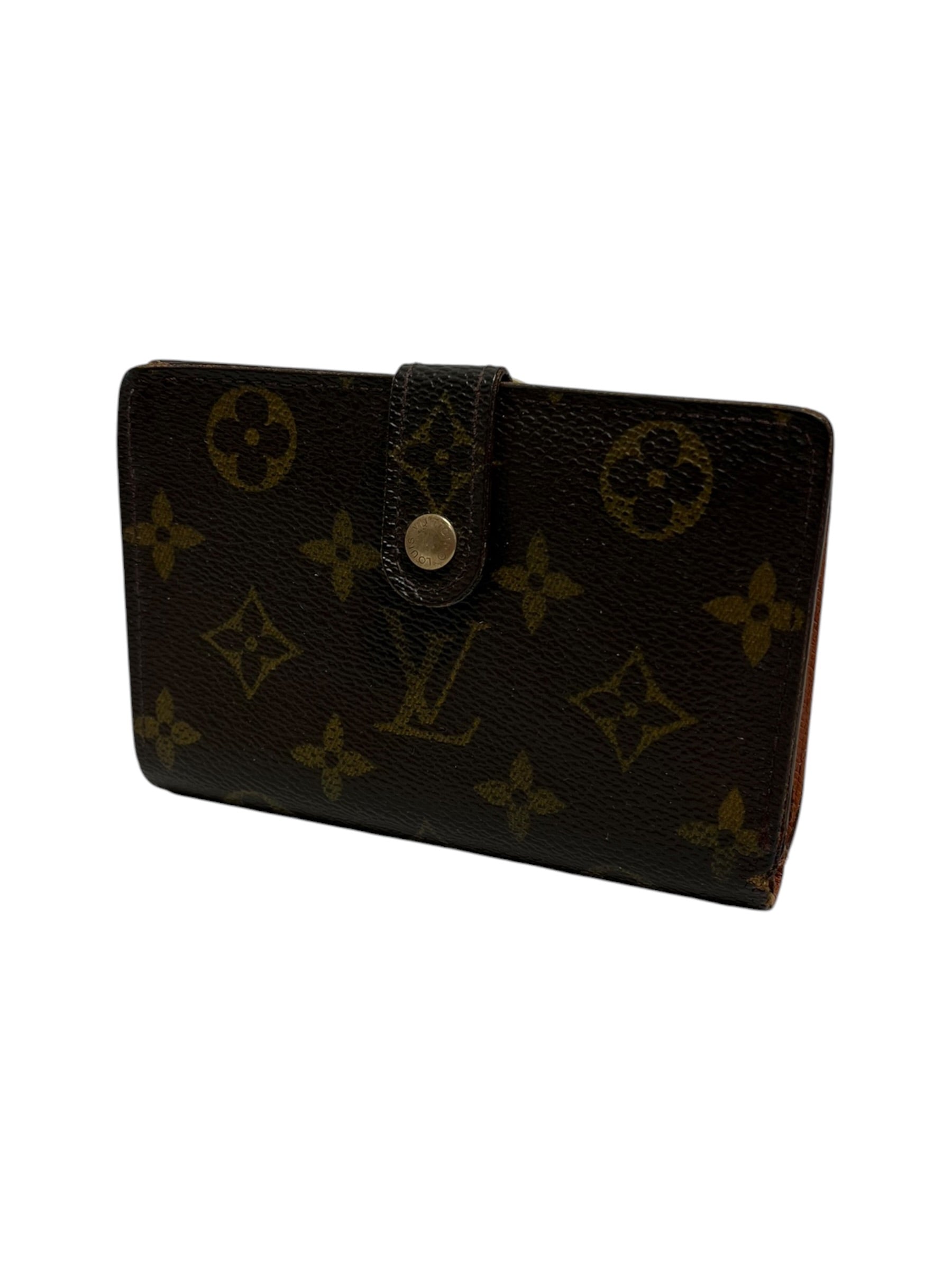 LOUIS VUITTON/Trifold Wallet/Leather/BRW/L's/Monogram French Purse view 1