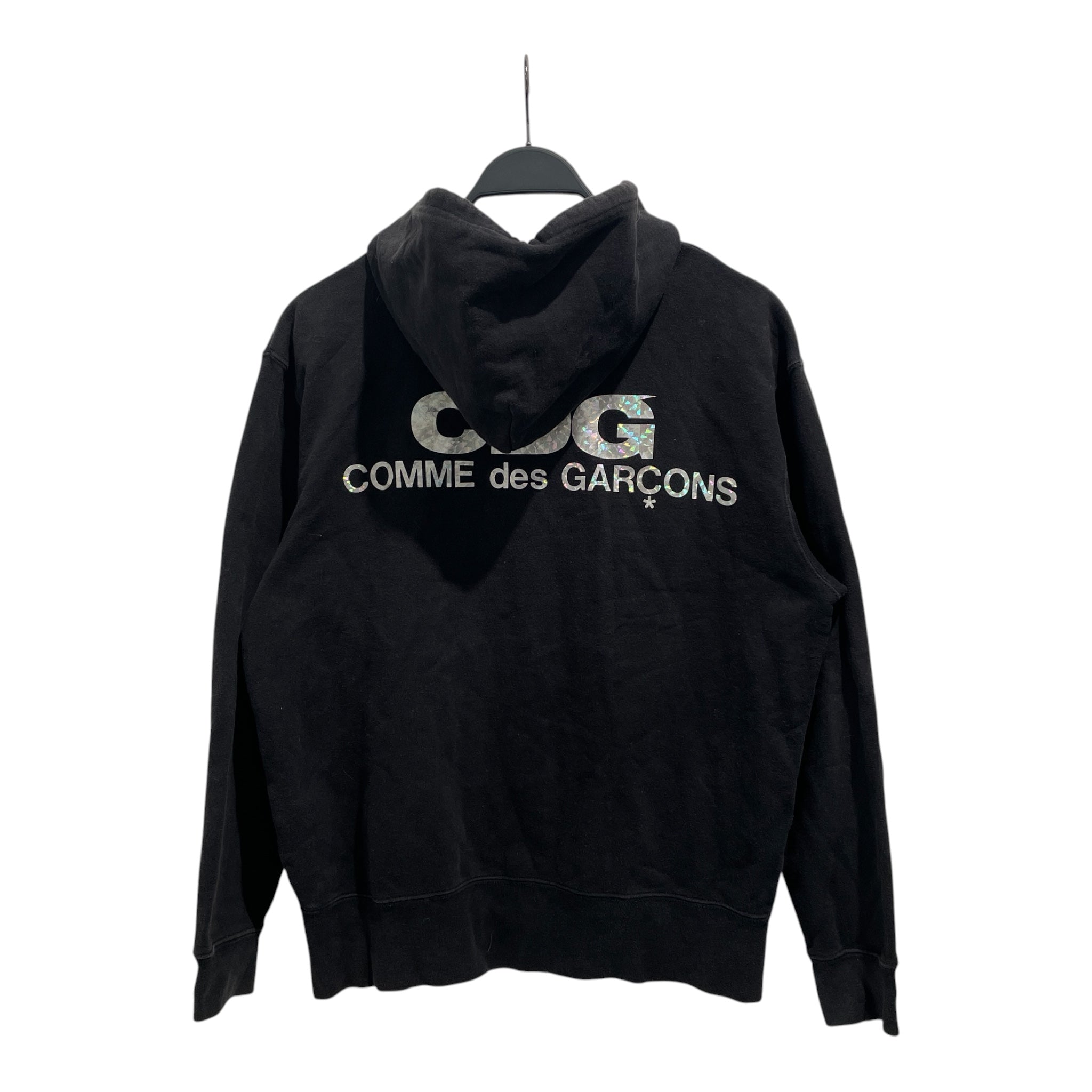 COMME des GARCONS/Hoodie/L/Cotton/BLK/HOLO LOGO view 2