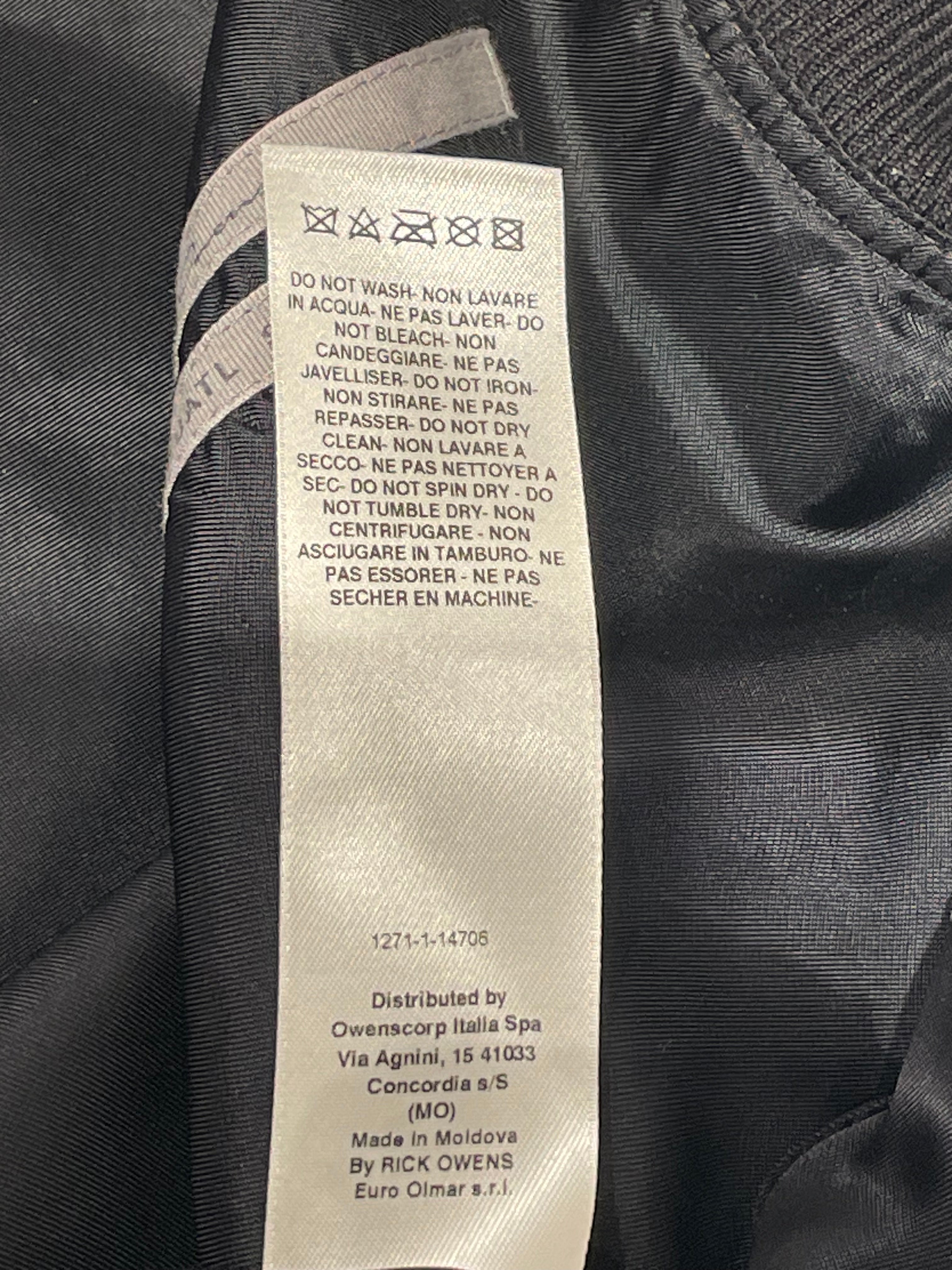 Rick Owens/Leather Jkt/M/Leather/BLK/ZIONIC BOMBER JACKET view 4