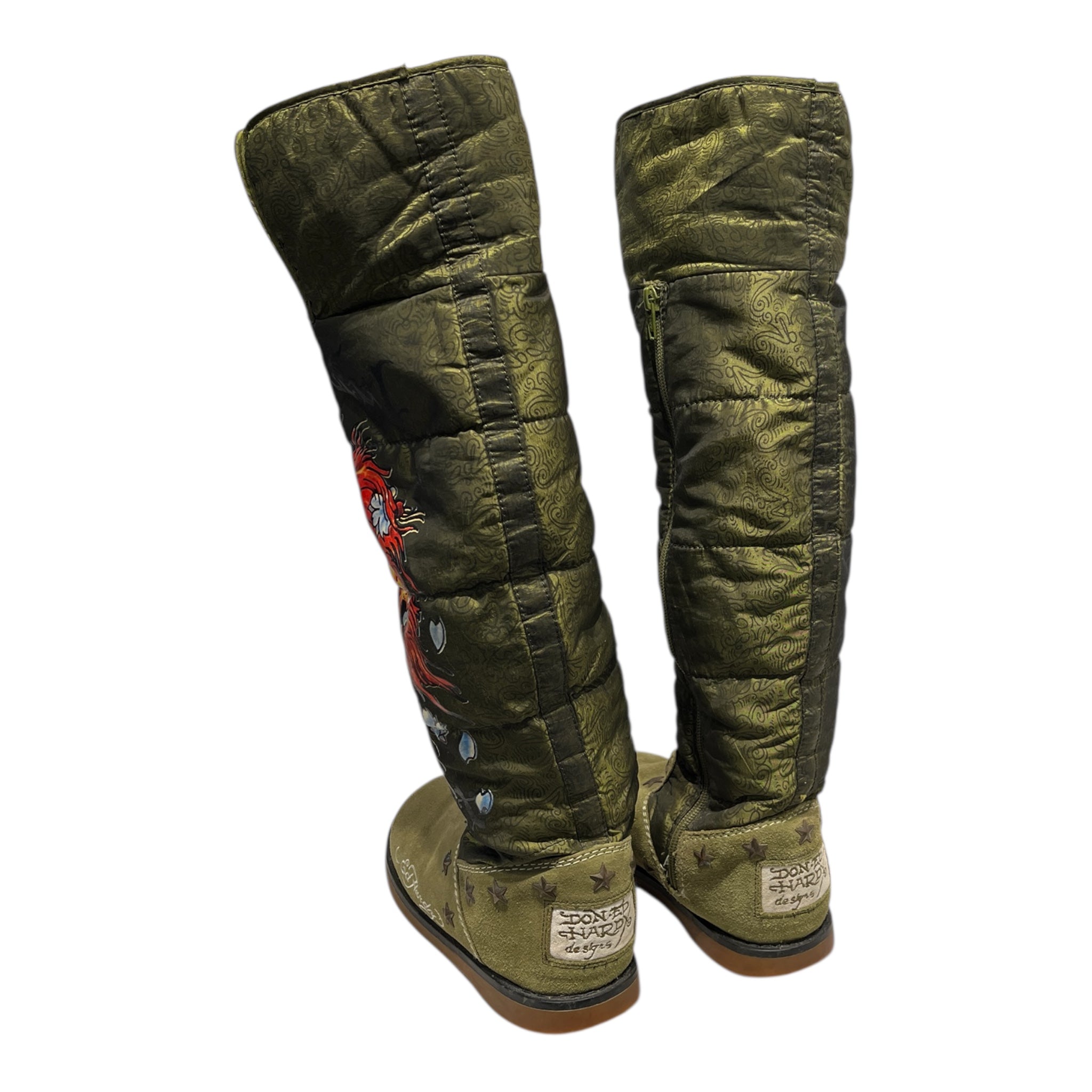 Ed Hardy/Boots/US 5/Suede/GRN/SUEDE ED HARDY BOOTS view 2